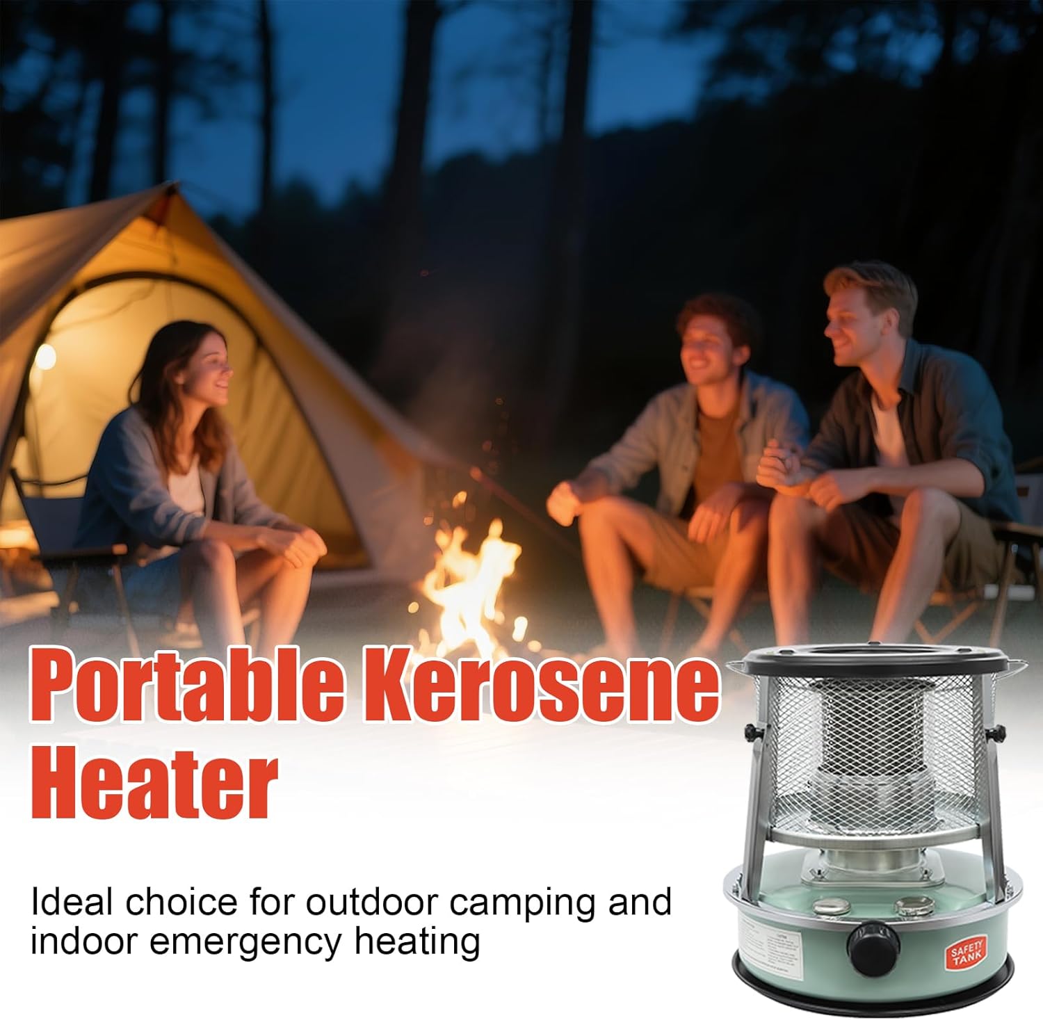 2600W Kerosene Heater with Handle for Camping and Indoor Use