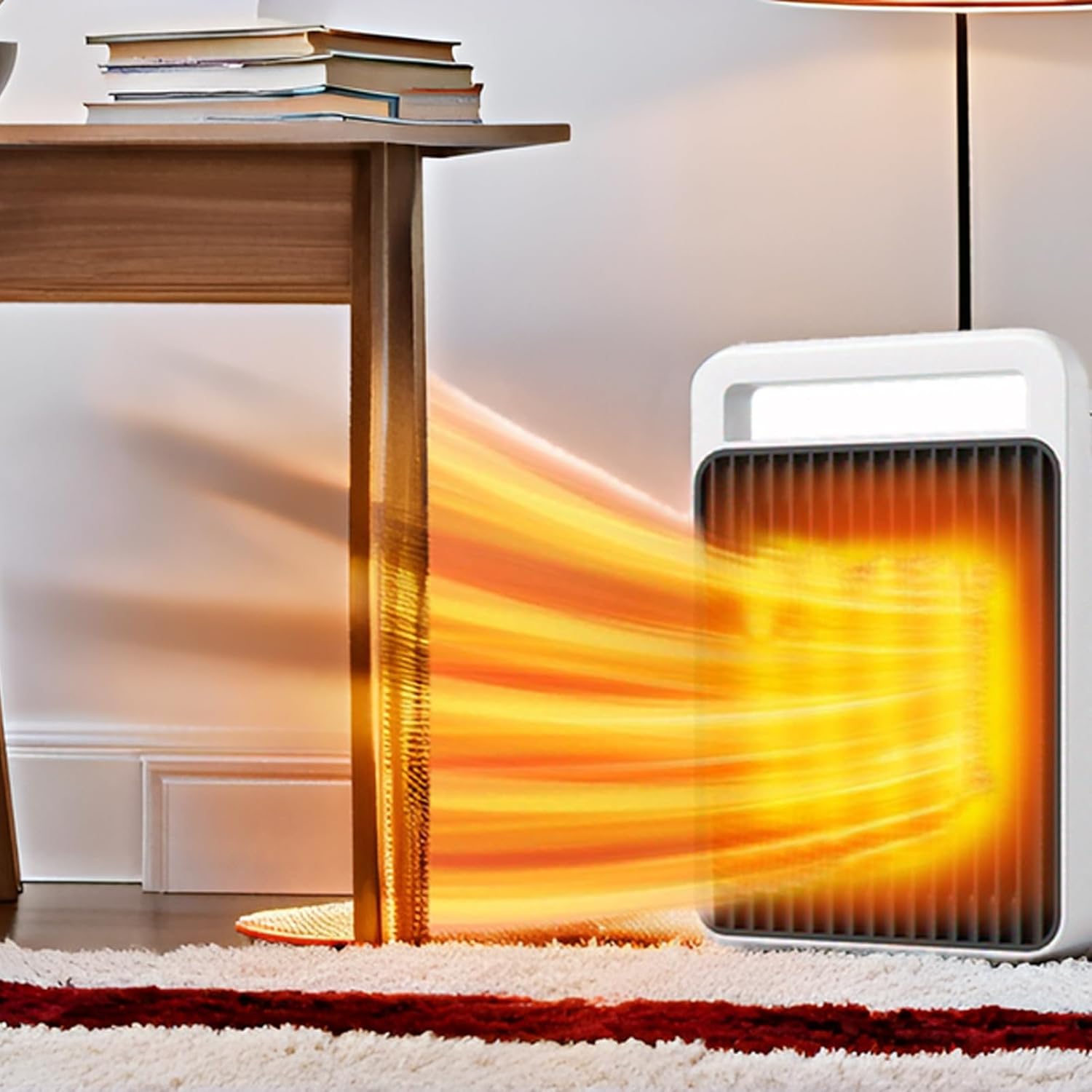 LAMZZP 900W Portable Ceramic Space Heater for Small Rooms