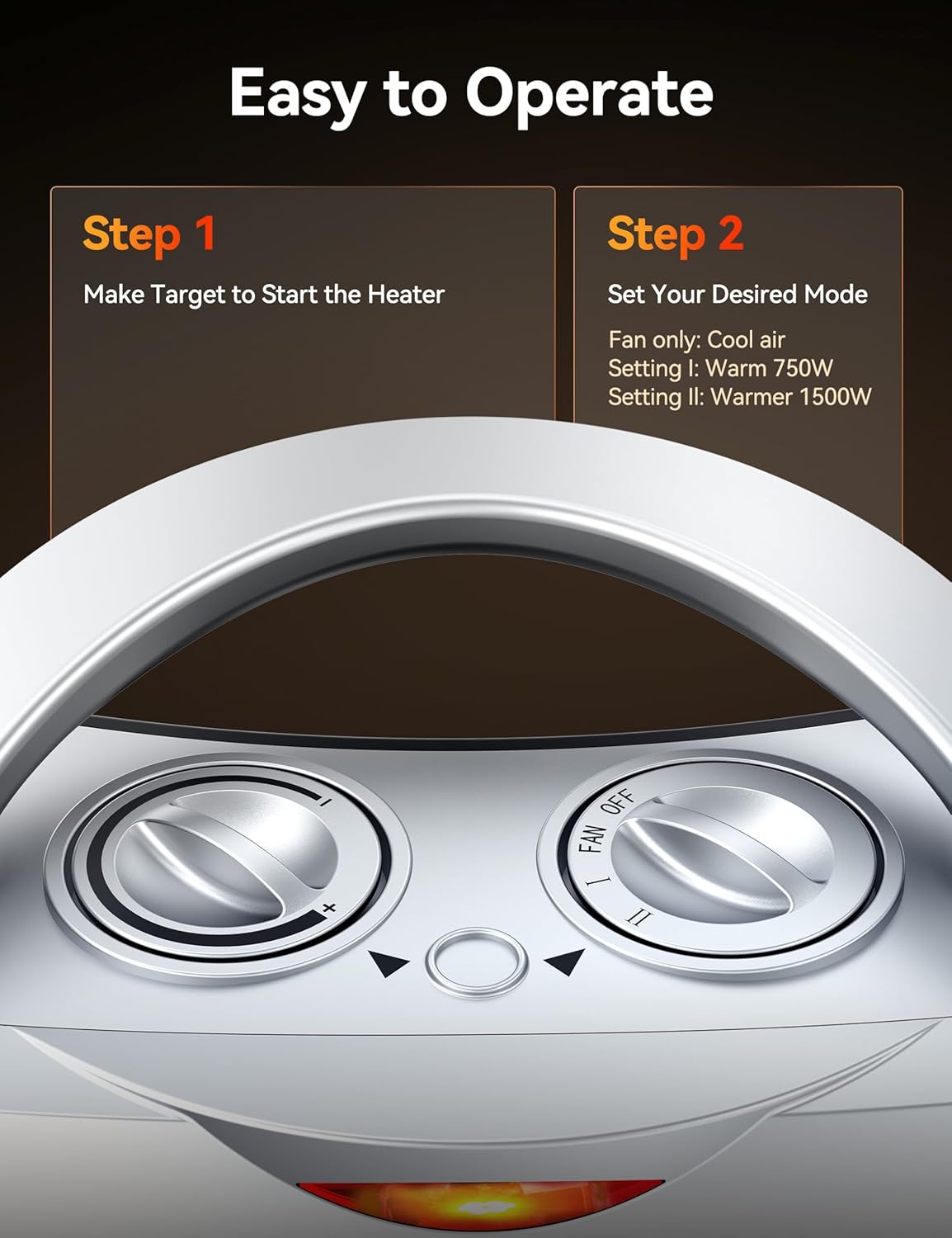 GiveBest 1500W Ceramic Space Heater with Thermostat