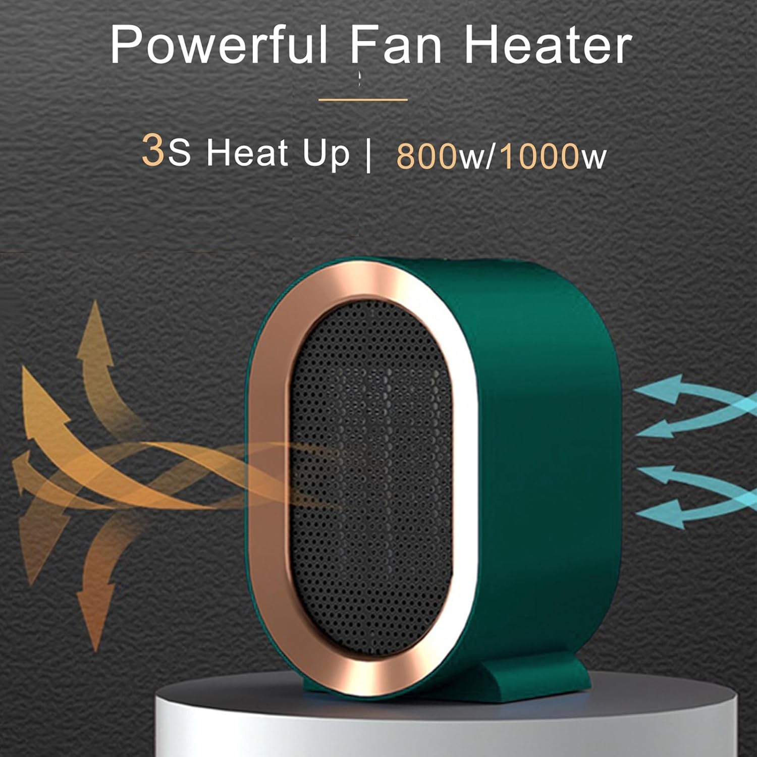 1200W Electric Space Heater with Fan for Bedroom Office Use