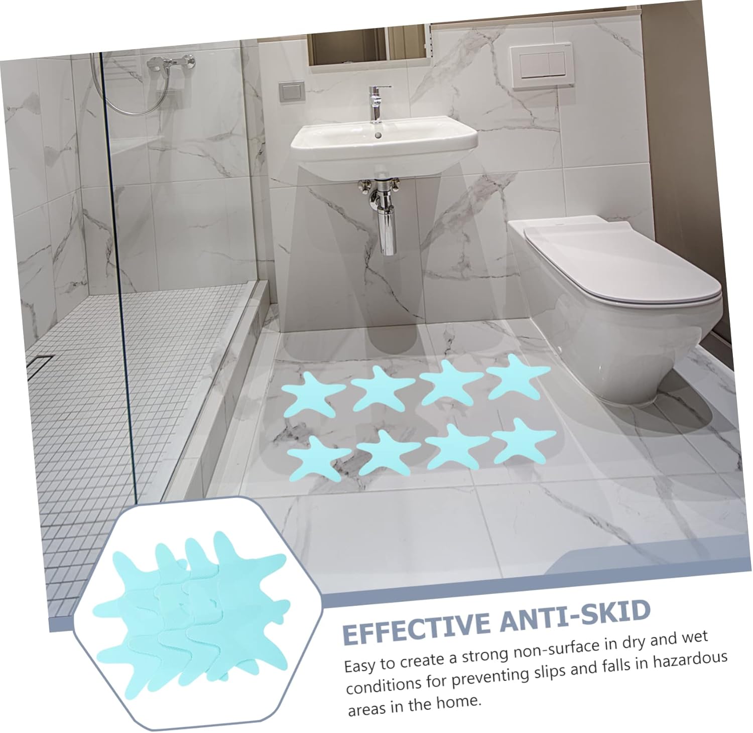 Hoement Non-Slip Bathtub Stickers with Cute Star and Animal Designs 1