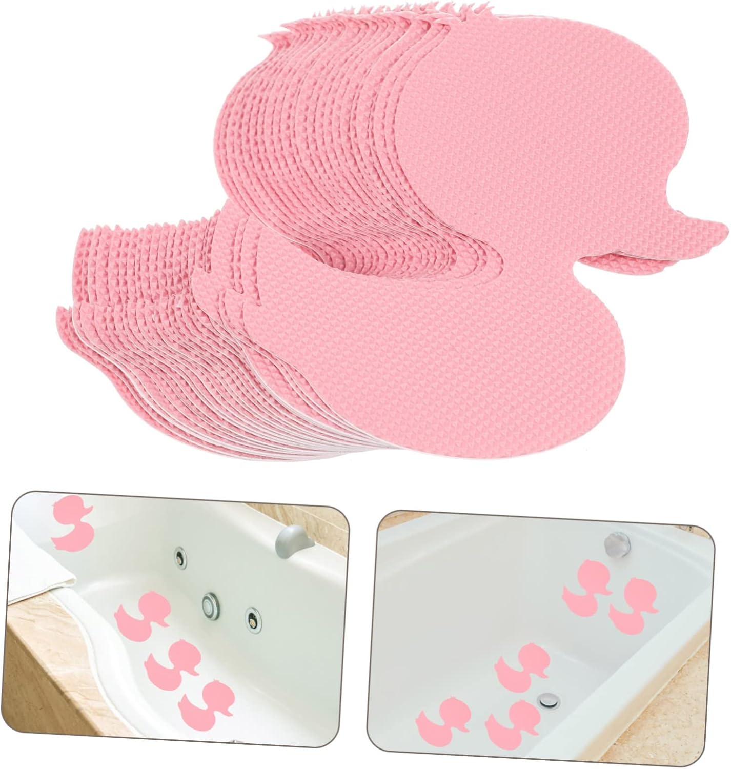 BUGUUYO 24pcs Duck Shaped Nonslip Bathtub Stickers