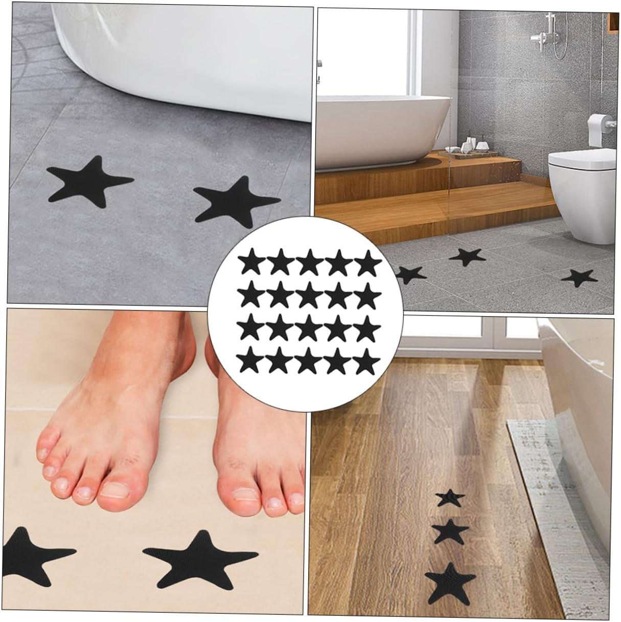 Luxshiny 40Pcs Non-Slip Safety Stickers for Bathroom 1