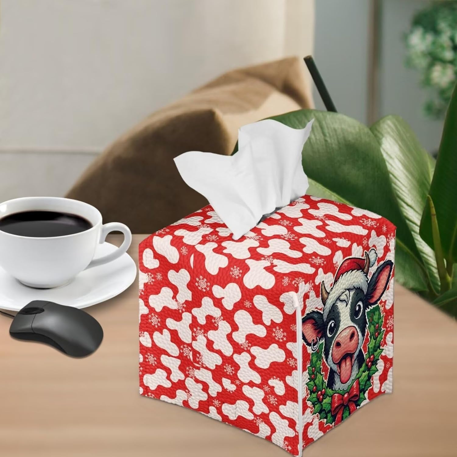 Doojoayie Christmas Tissue Box Holder for Kids