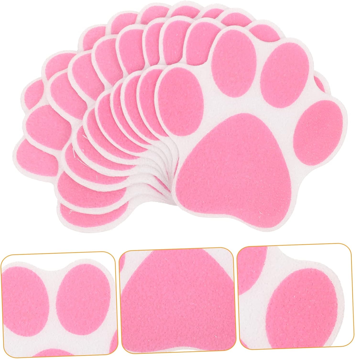 Garneck 10pcs Non-Slip Bathtub Stickers with Paw Design