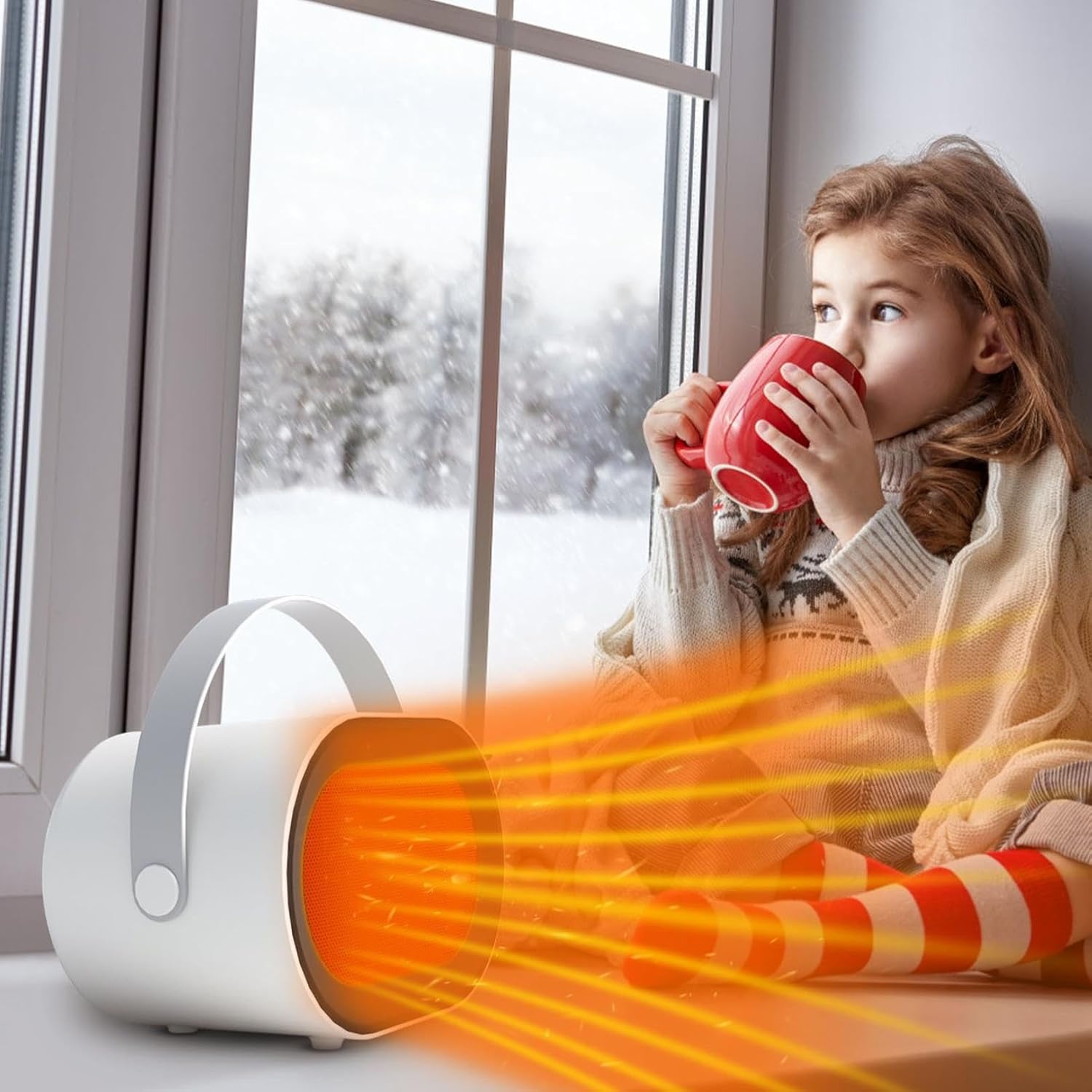 2024 New Space Heater with Timer and Temperature Control
