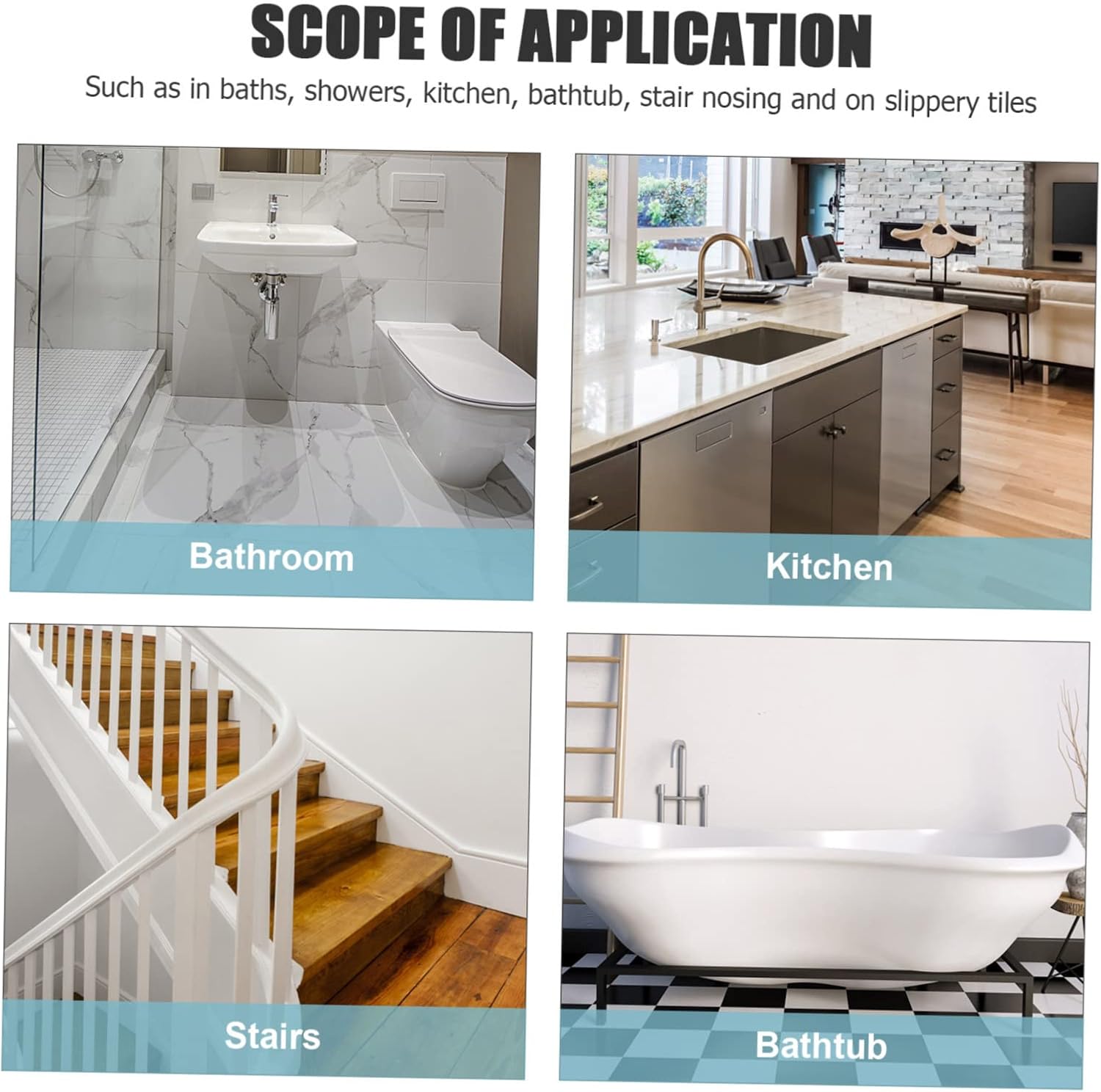 24pcs Non Slip Bathtub Stickers for Bathrooms and Showers