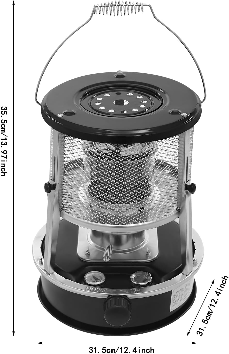 CNCEST 2 in 1 Kerosene Heater Stove 9000 BTU Portable Adjustable Black