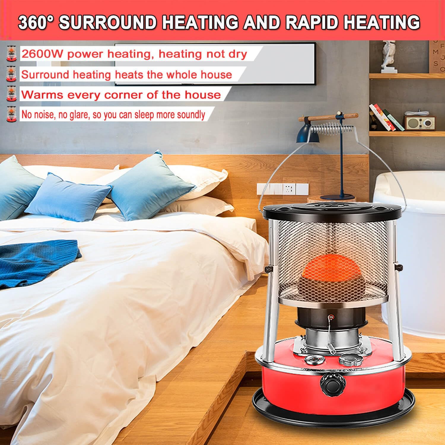 YEXLXLN Kerosene Heater Stove 9000 BTU Indoor Outdoor Portable