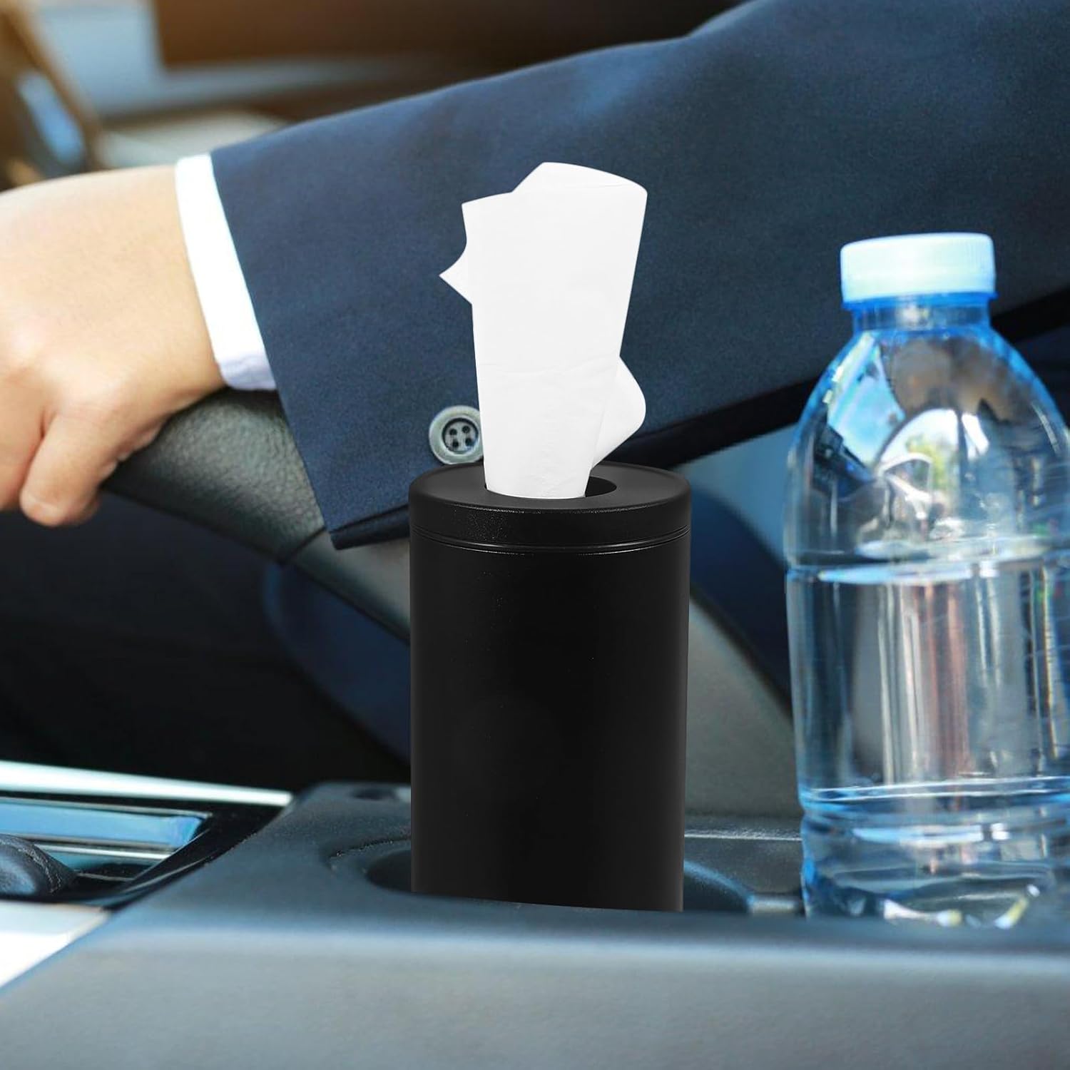 Luxshiny Car Tissue Holder for Auto Cup Holder