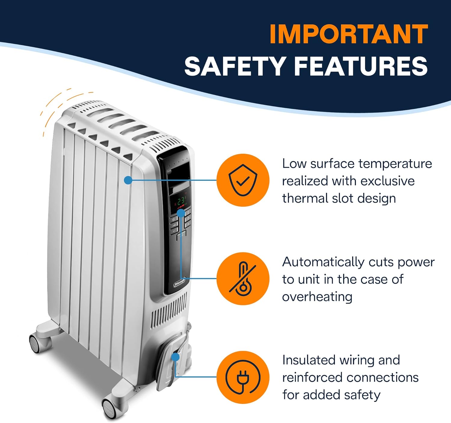 DeLonghi TRD40615E Digital Oil Filled Radiator Heater