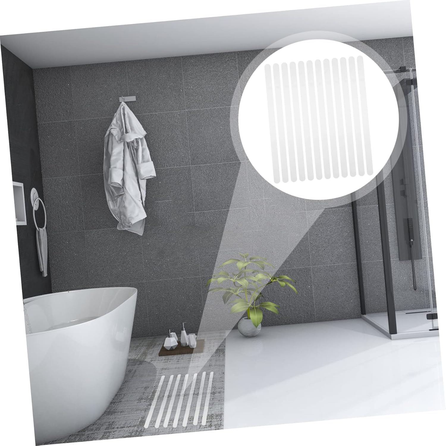 Happyyami 12Pcs Non-Slip Bathtub Stickers for Safety