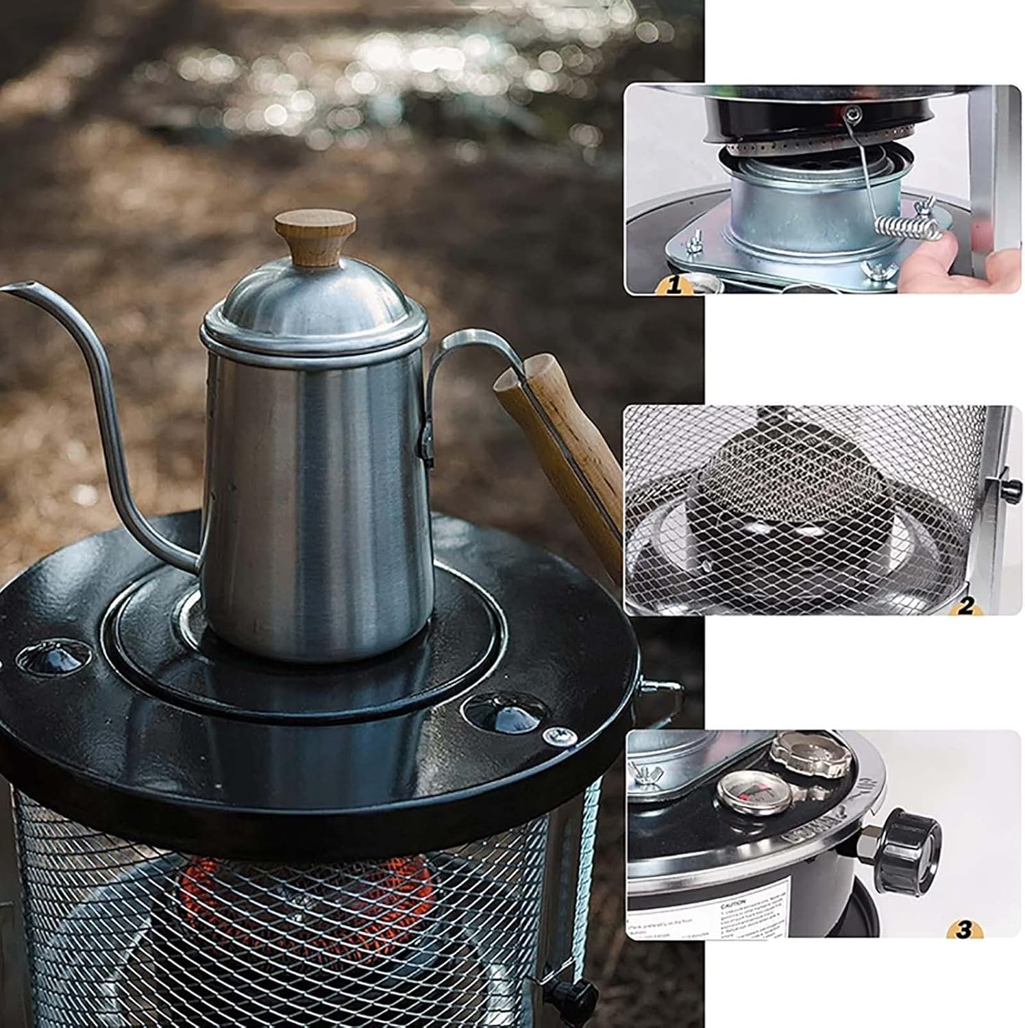 Xback CXLL Efficient Kerosene Heater with 6 Wicks and Gloves