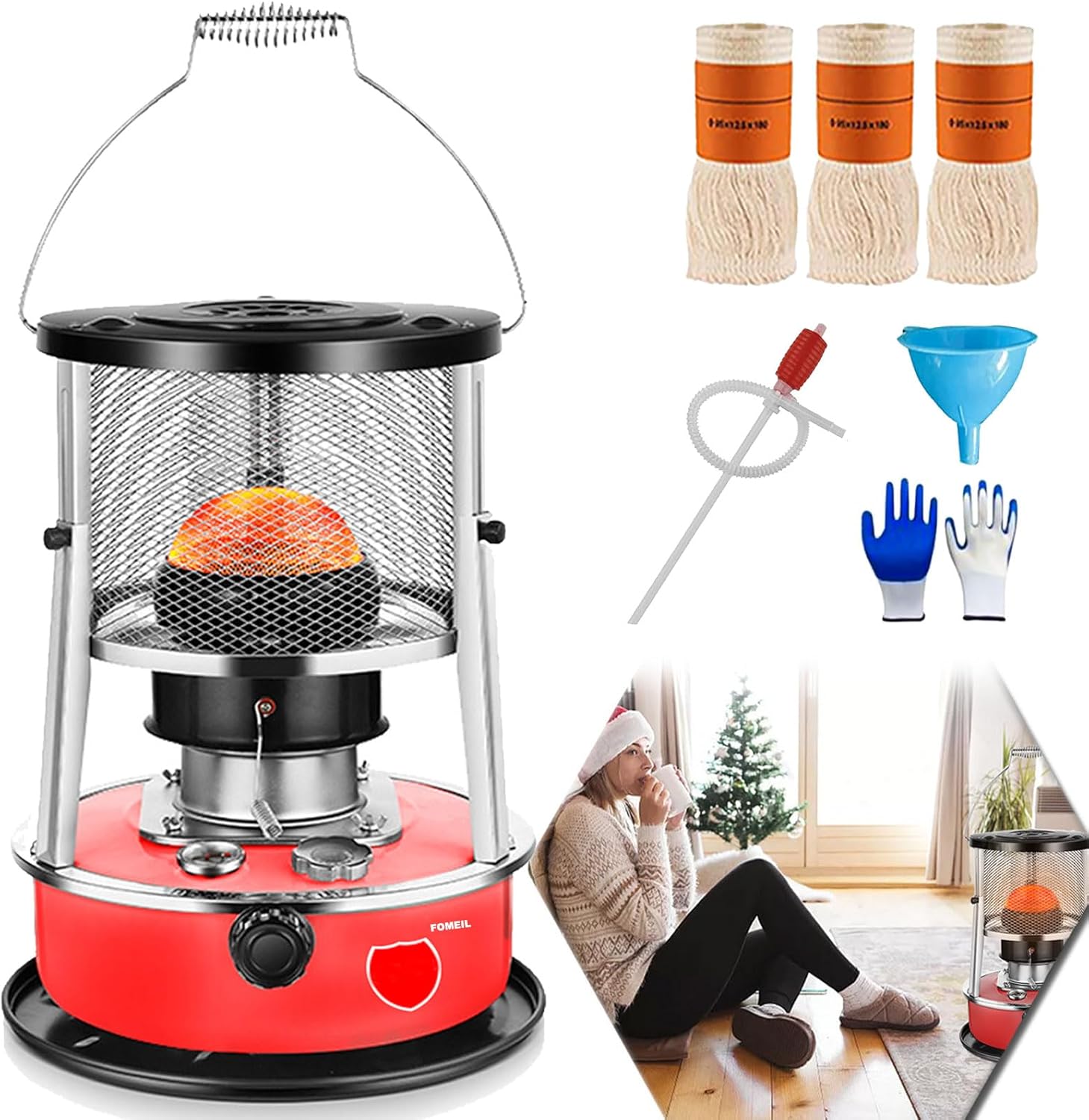 YEXLXLN Kerosene Heater Stove 9000 BTU Indoor Outdoor Portable