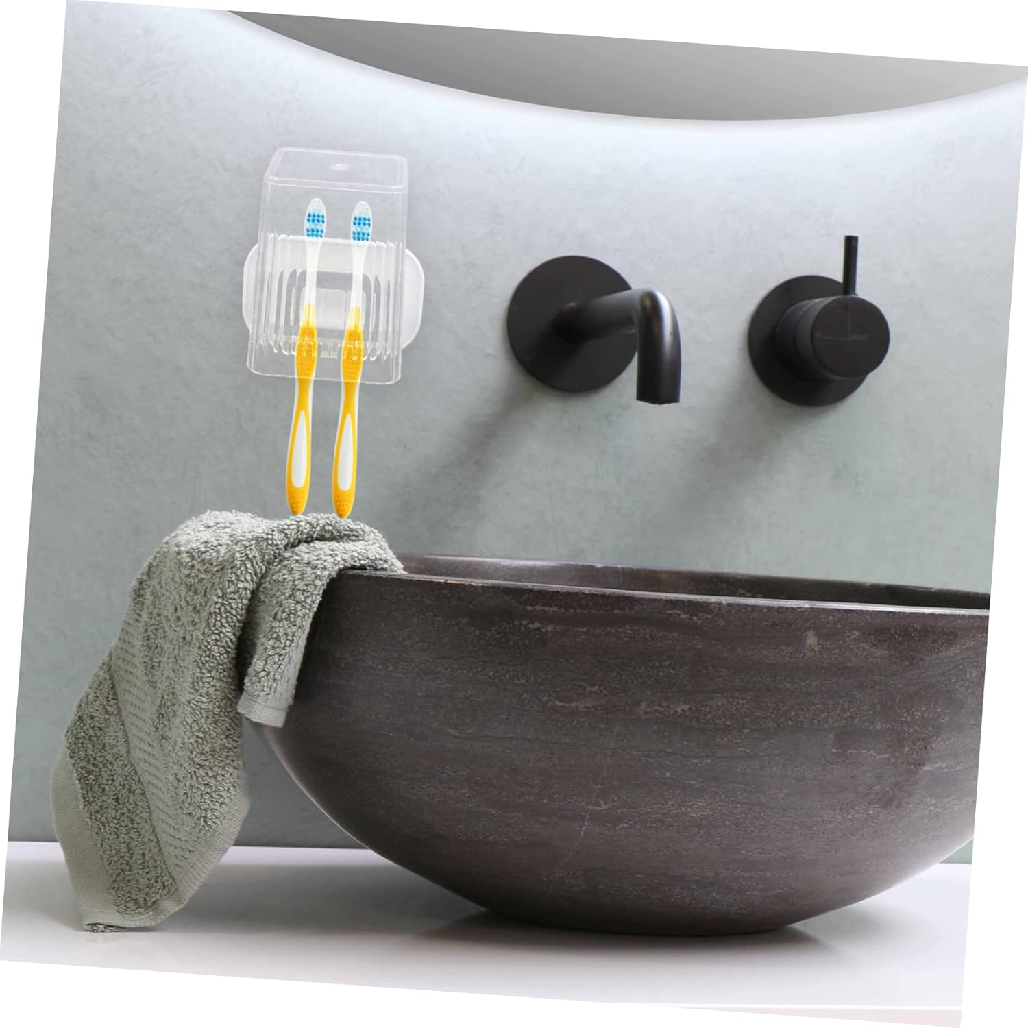 MAGICLULU Wall-Mounted Toothbrush Holder Shelf Set 1