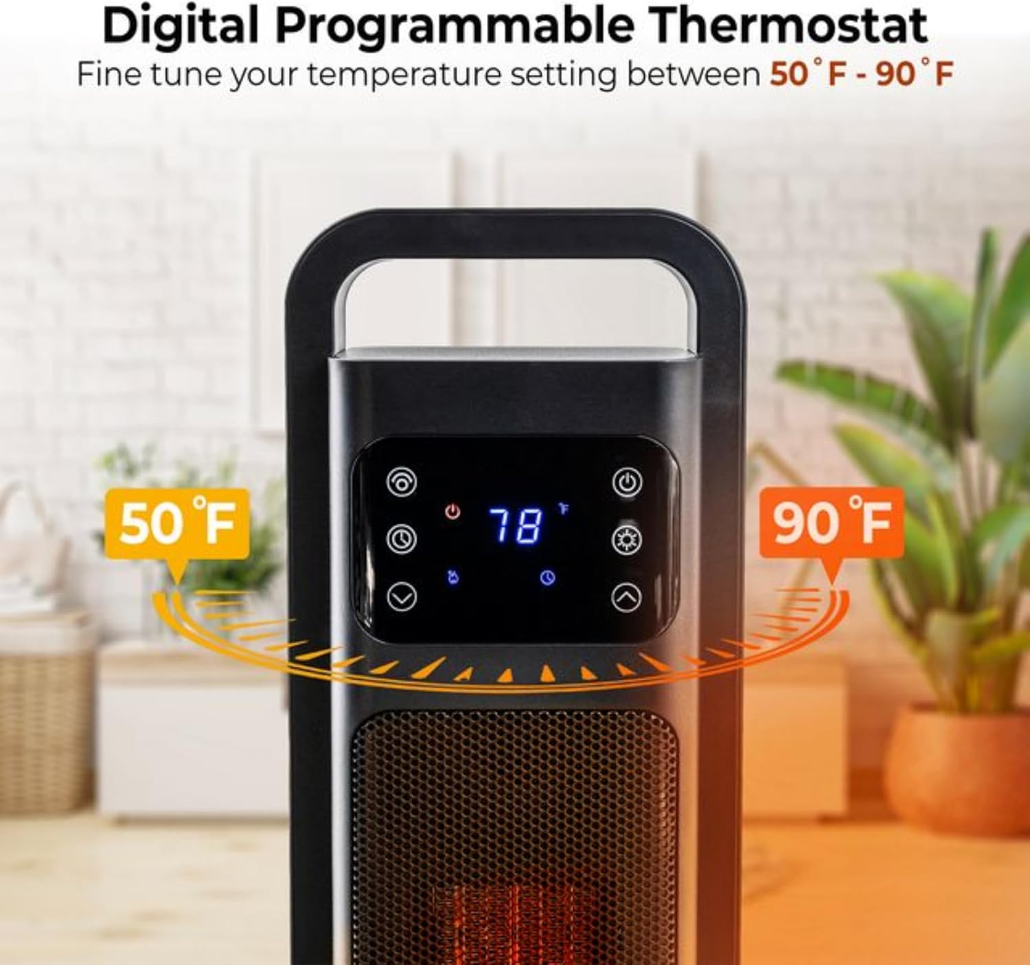 Comfort Zone 26-Inch 1500W Space Heater with Remote Control