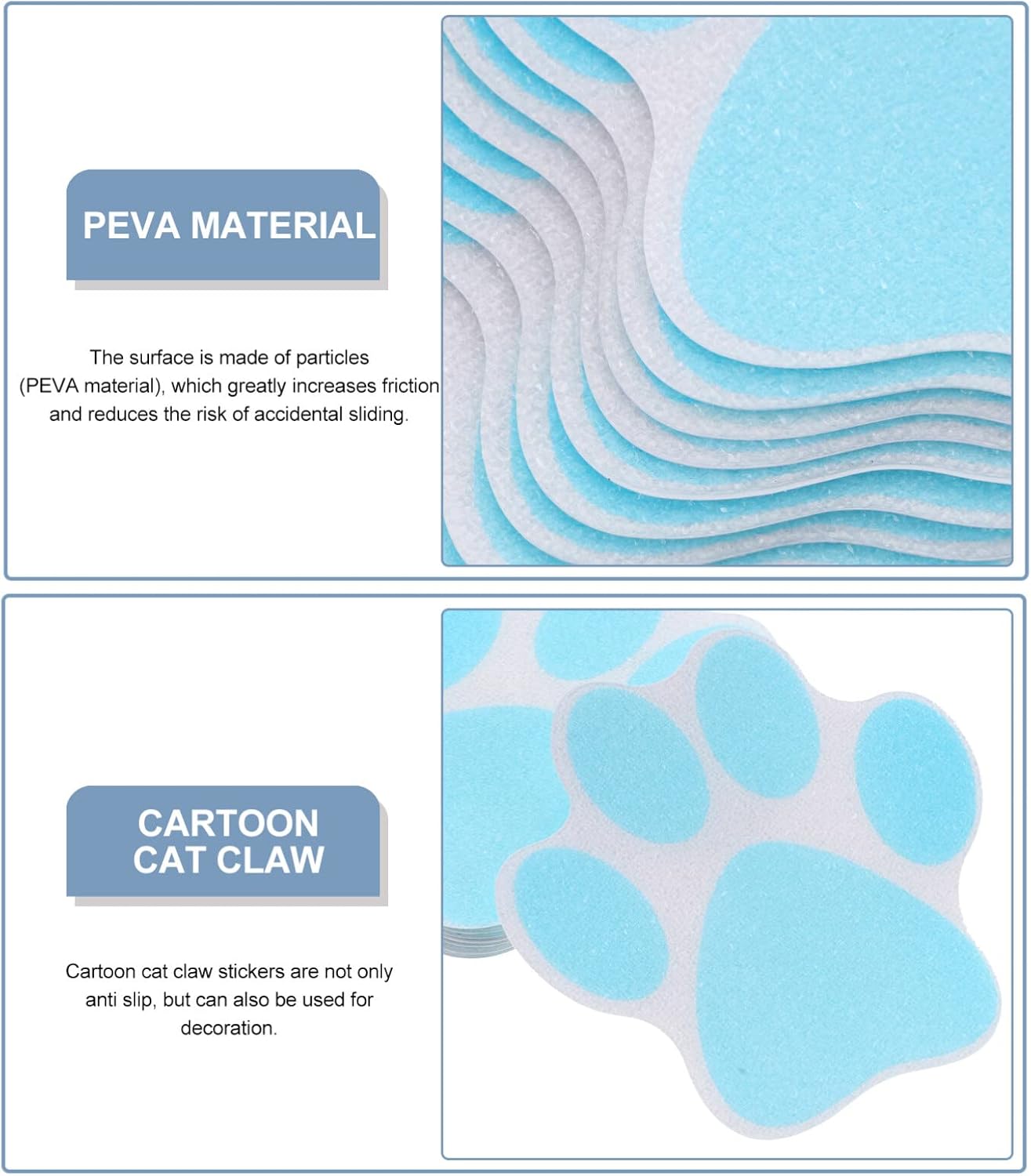 Hemoton Paw Bath Sticker 10pcs Non-Slip Decals