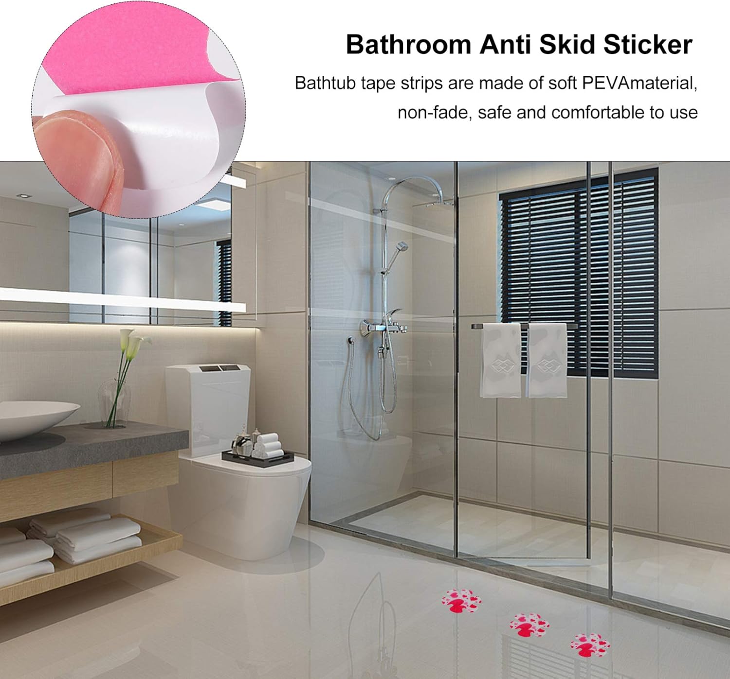 Hemoton 10pcs Non-Slip Bath Stickers for Safety