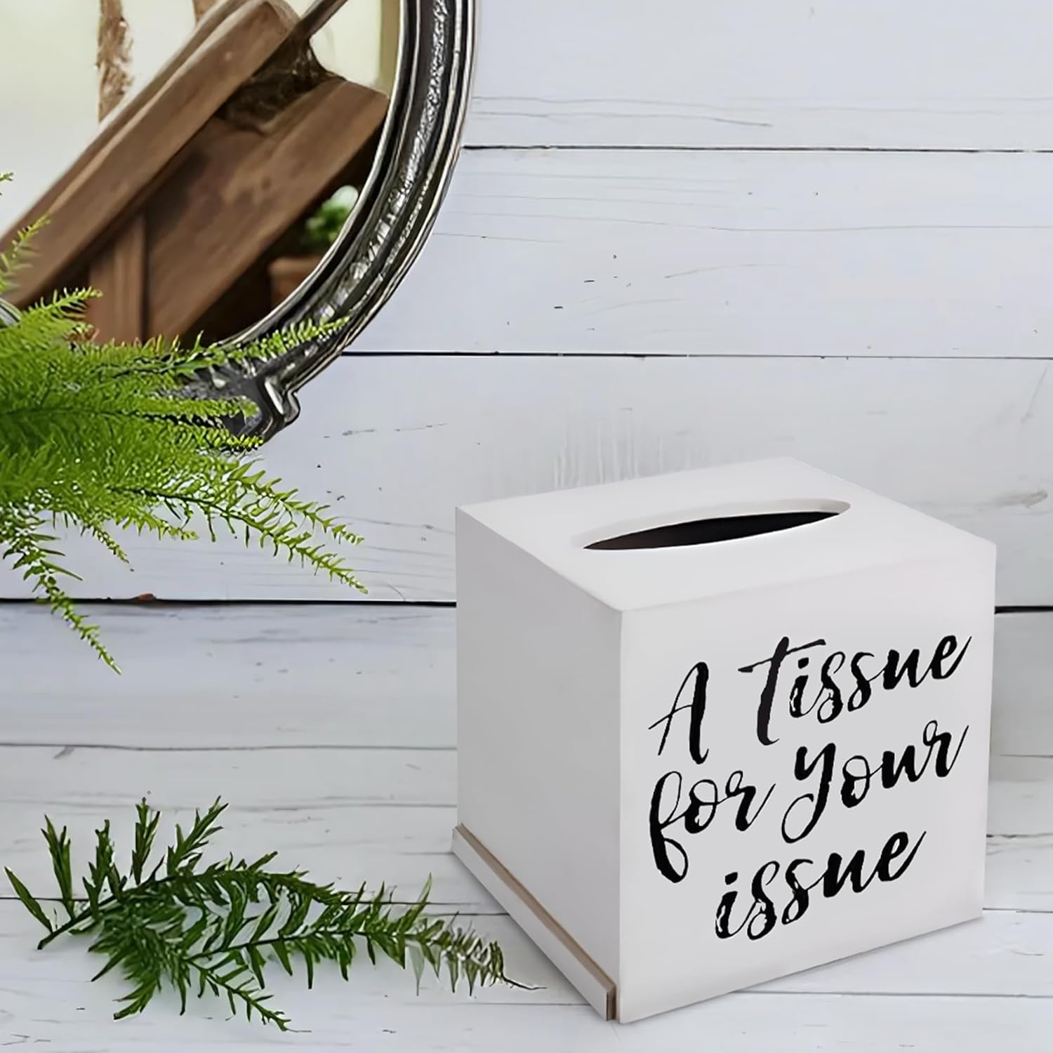 Youngs Inc Wood Bless You Tissue Box Cover