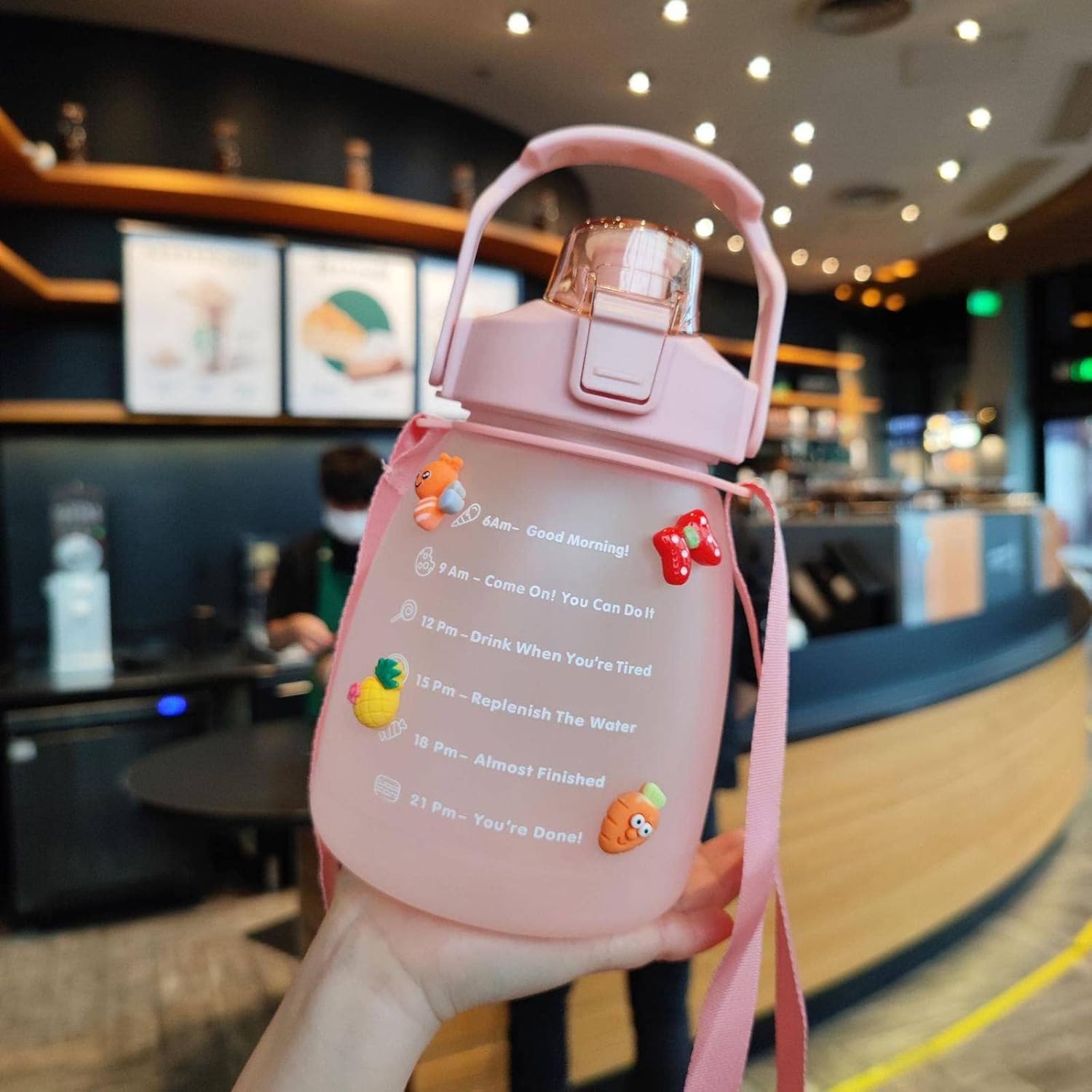 NA Chubby Cup Gradient Frosted Water Bottle