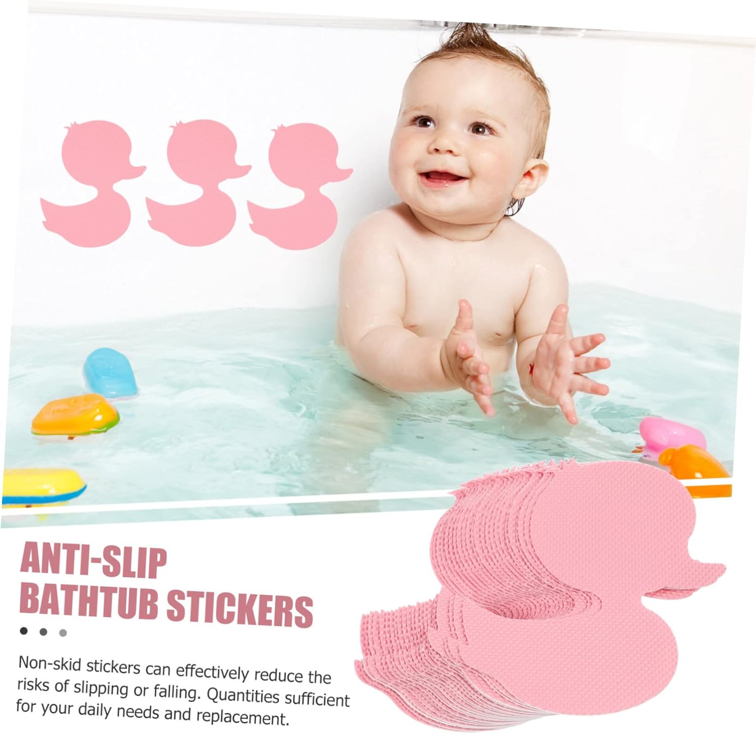 24pcs Nonslip Bathtub Stickers Cartoon - Skid Decals for Safety