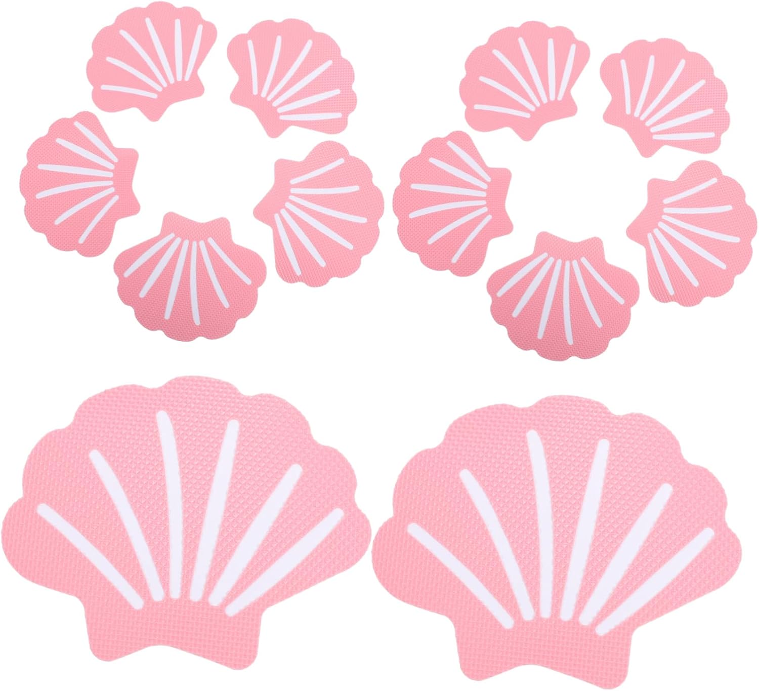 Holibanna Bathtub Nonslip Stickers 12pcs Shell Design Anti-Slip Decals