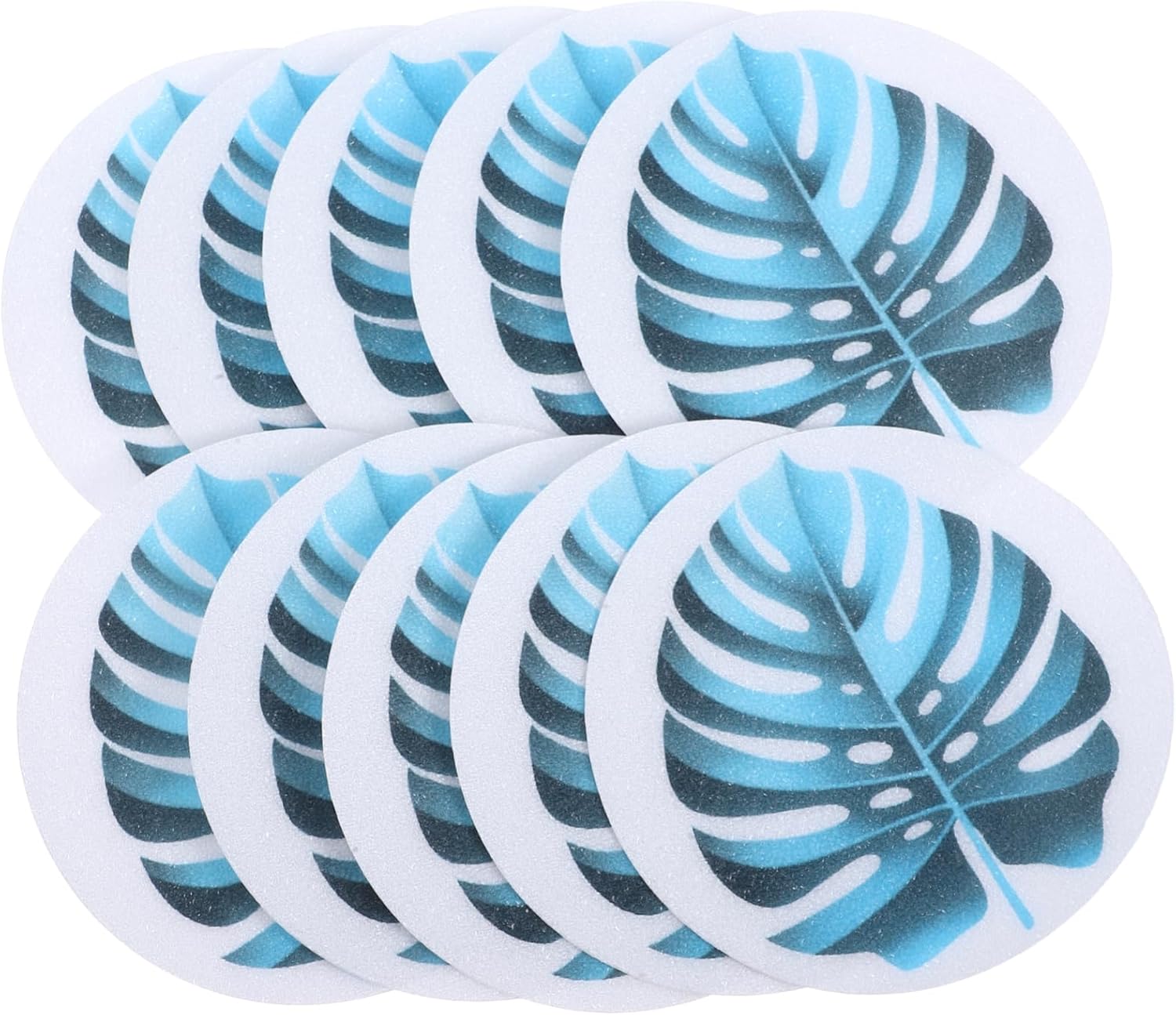 SOLUSTRE 1Set Non-Slip Bathtub Stickers with Leaf Design