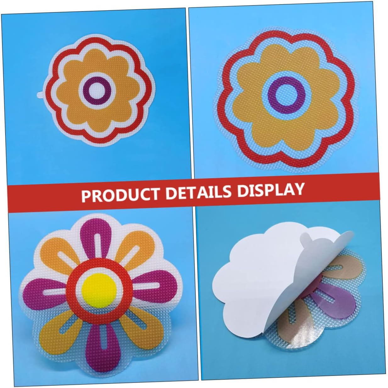 BESPORTBLE 4pcs Bathroom Non-Slip Flower Stickers 1