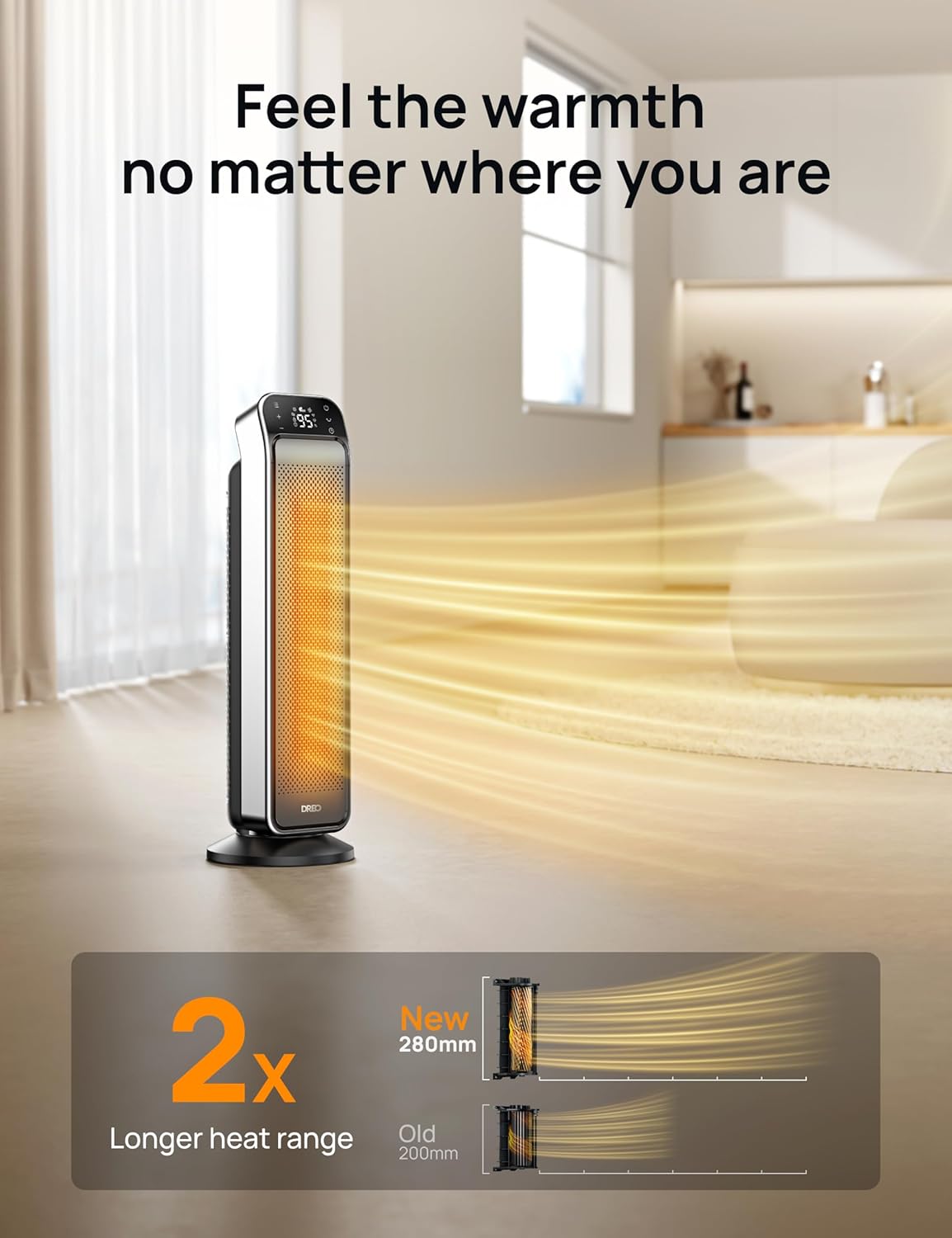 Dreo 24 1500W Oscillating Heater with Remote