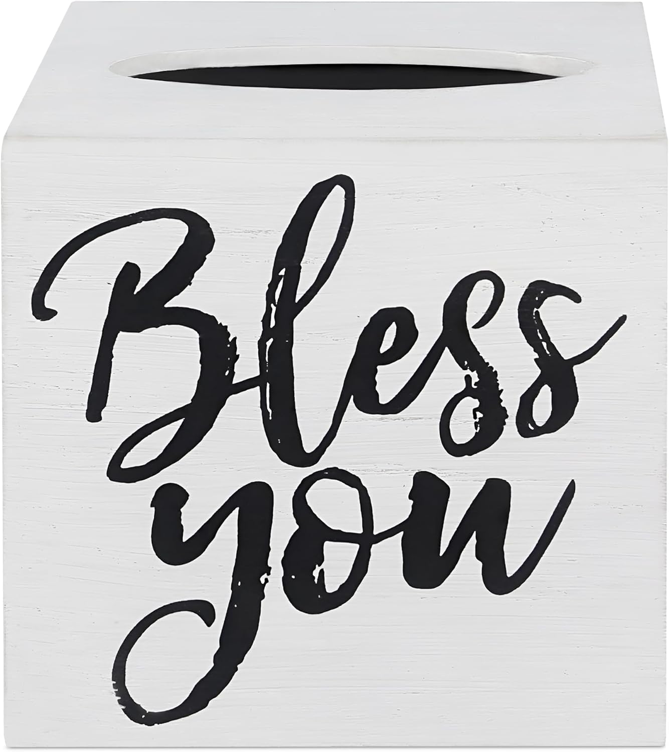 Youngs Inc Wood Bless You Tissue Box Cover