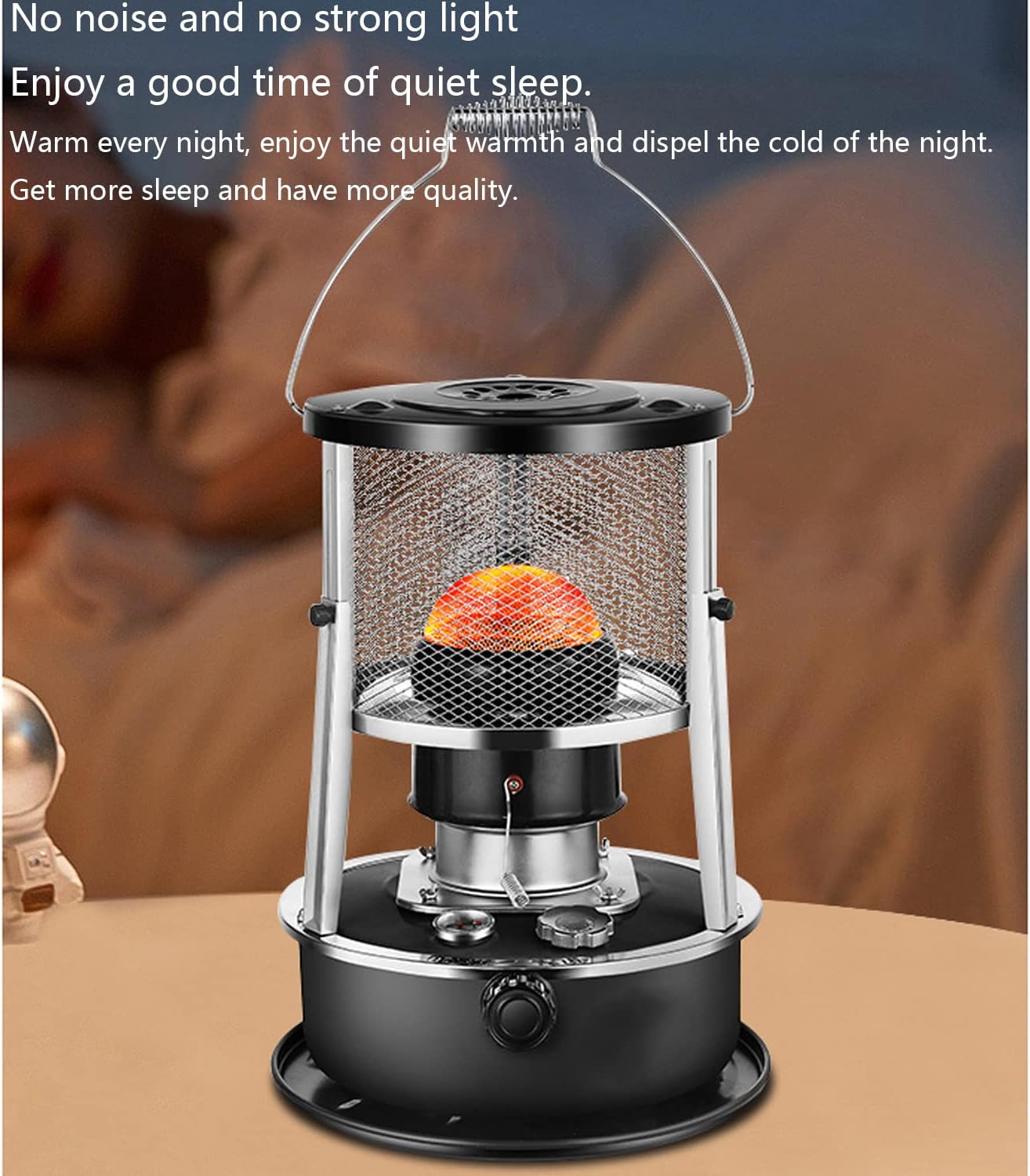 ArtsPavilion Kerosene Heater with Handle Black