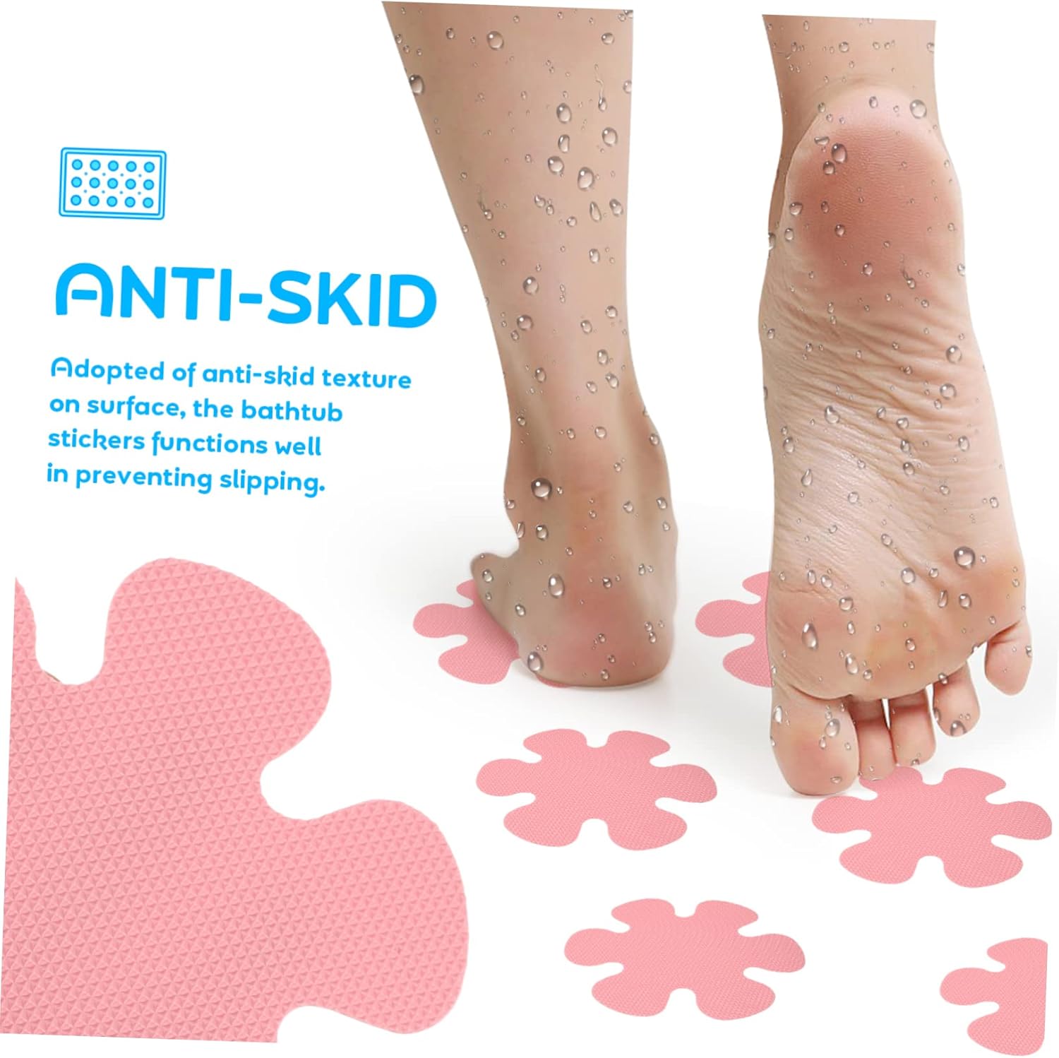 SOLUSTRE Non-Slip Bath Stickers 1 Pack for Safety