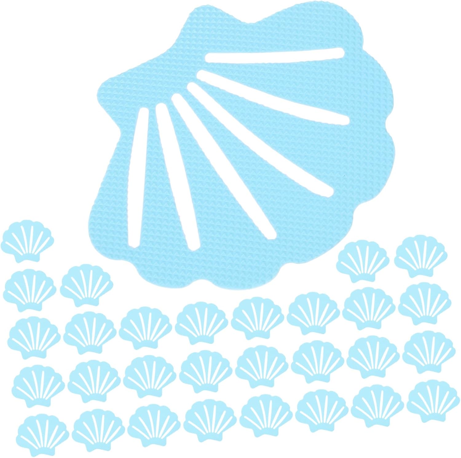 TINEASUR 30pcs Shell Shaped Non-Slip Bath Decals