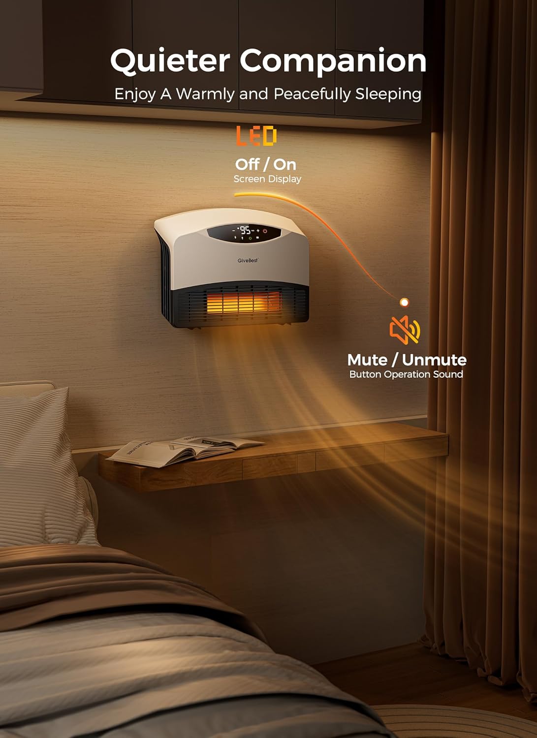 GiveBest Electric Wall Heater with WiFi and Remote Control