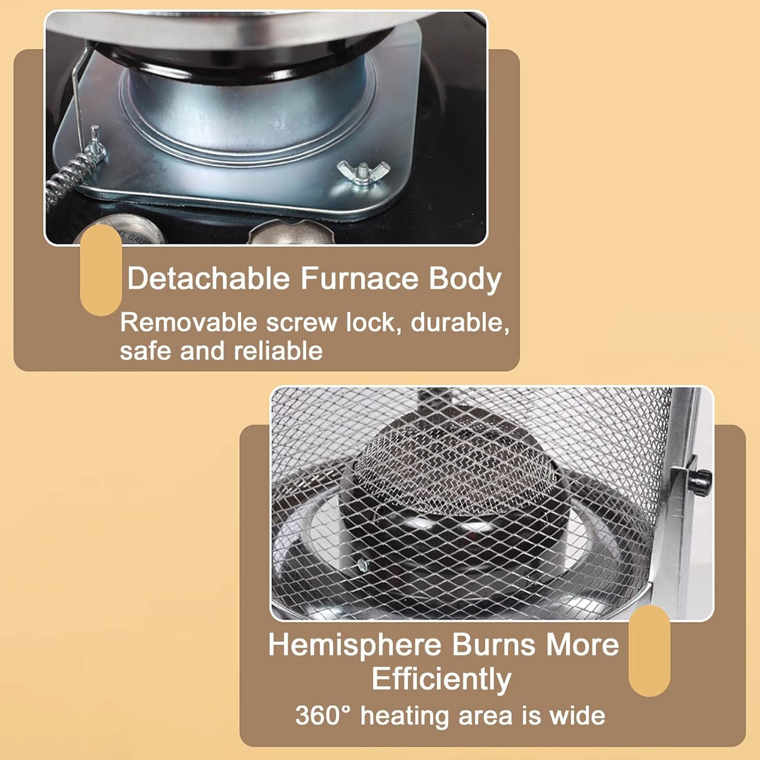 Xback CXLL Efficient Kerosene Heater with 6 Wicks and Gloves