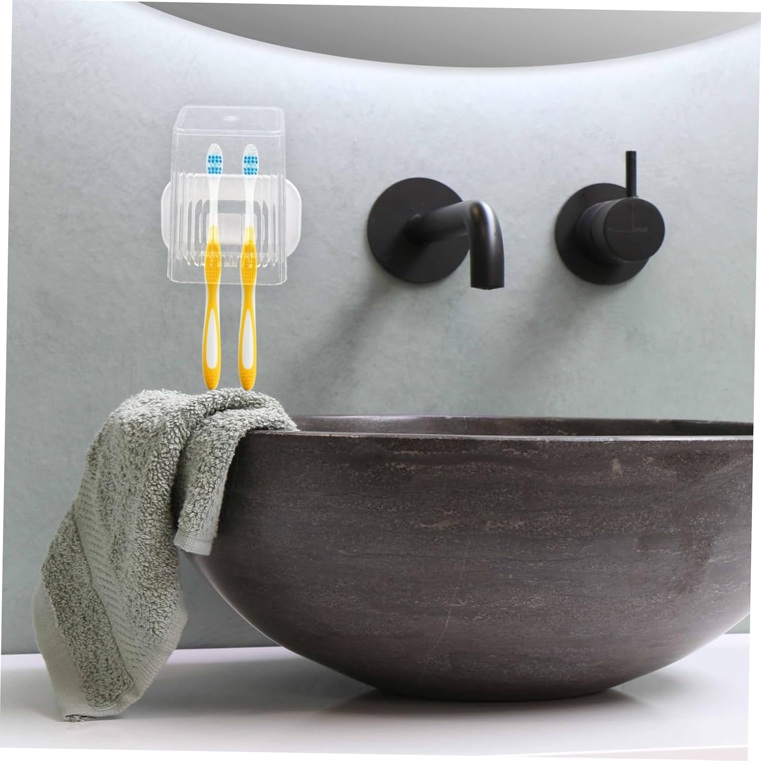 Unomor Wall-Mounted Toothbrush Holder 2 Positions