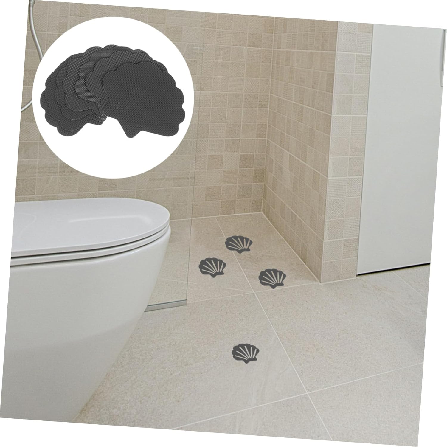 OUNONA 30pcs Shell Slip Stickers for Bath Tub and Shower Stairs