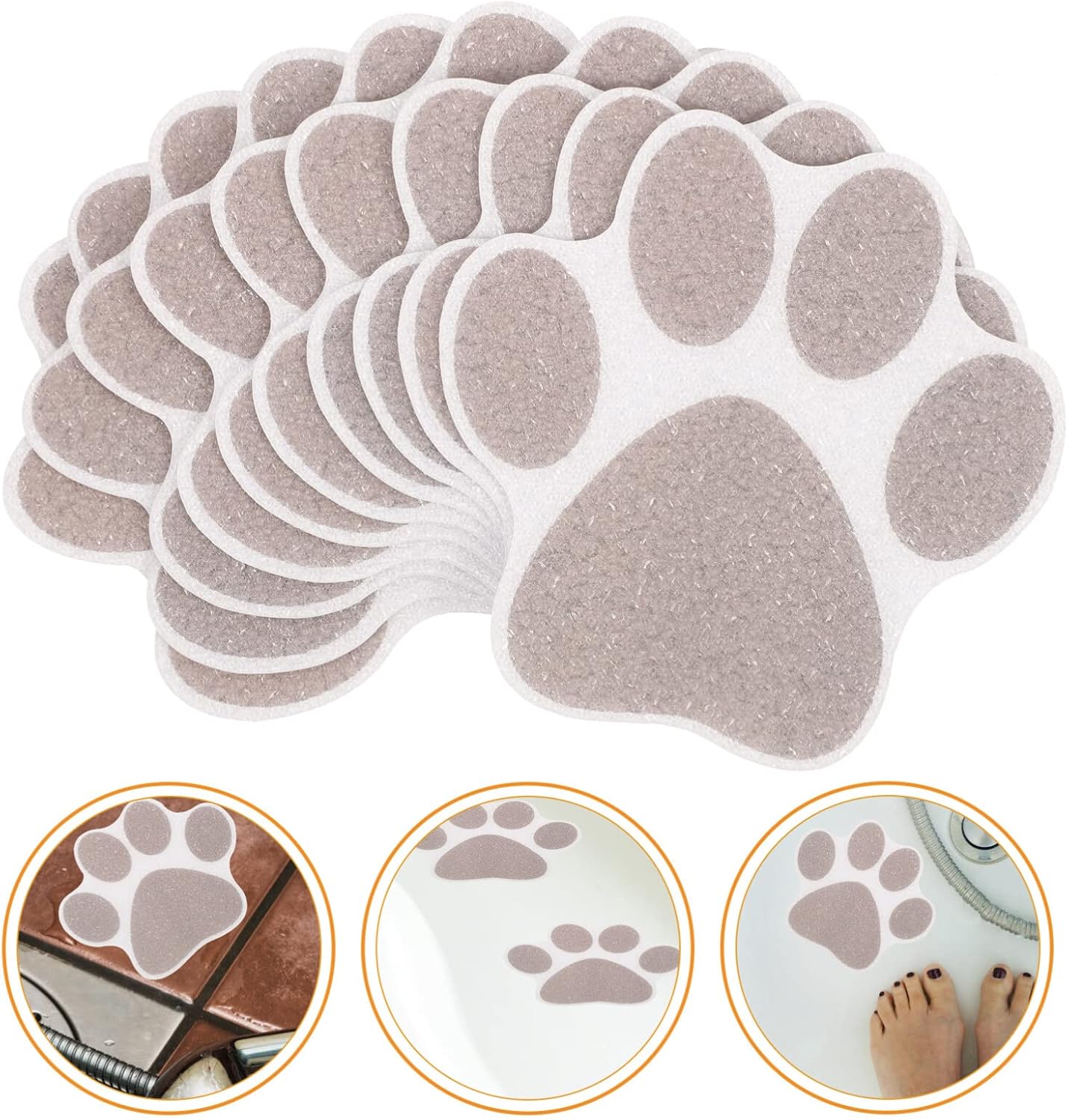 Hemoton Bathtub Dog Paw Stickers 10pcs Non Slip Decals