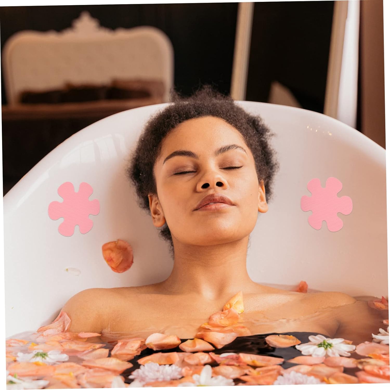 Unomor Non-Slip Bathtub Stickers Snowflake Design 1 Set