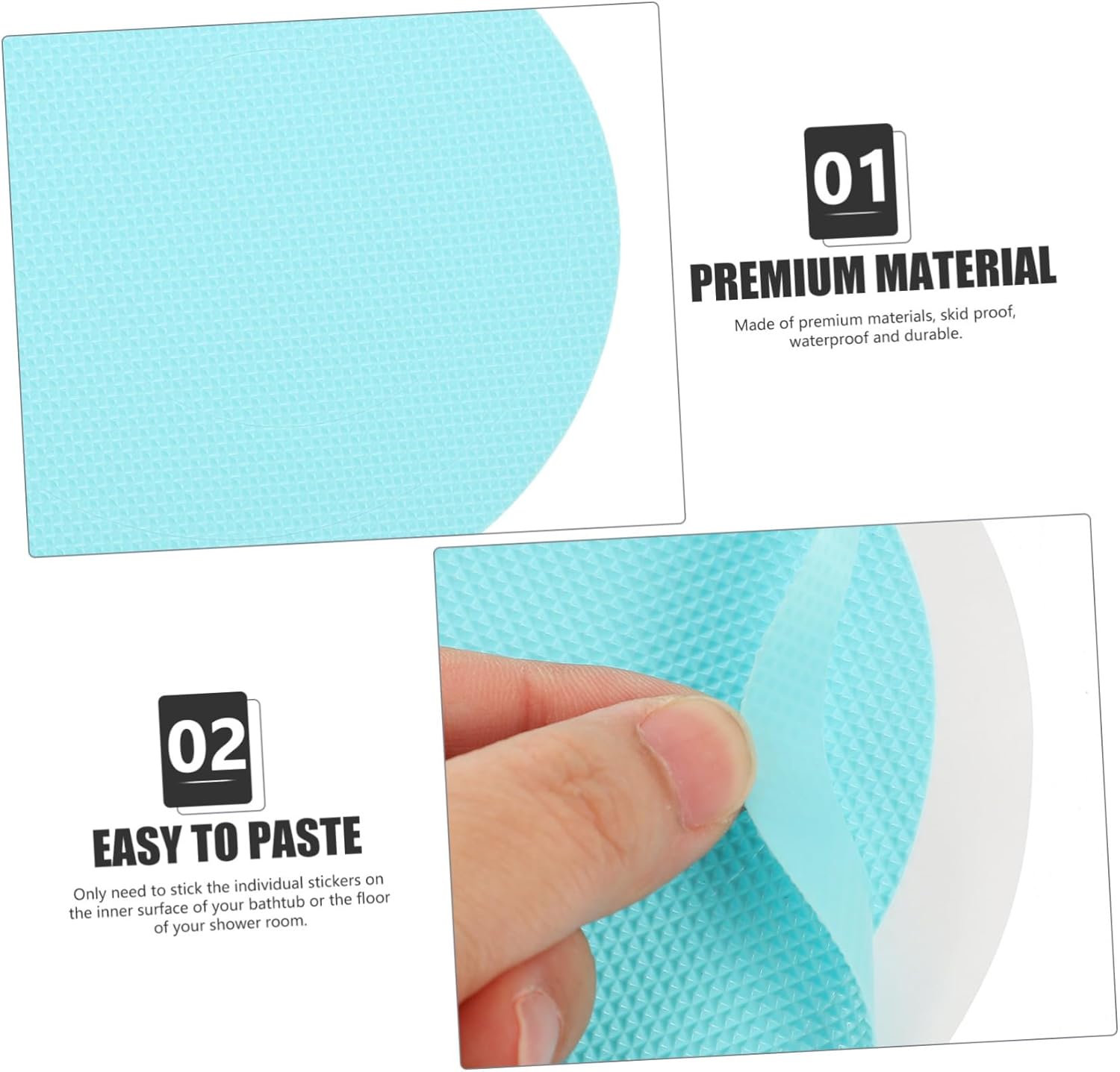 TINEASUR 40pcs Bathtub Stickers Non-Slip Waterproof Decals