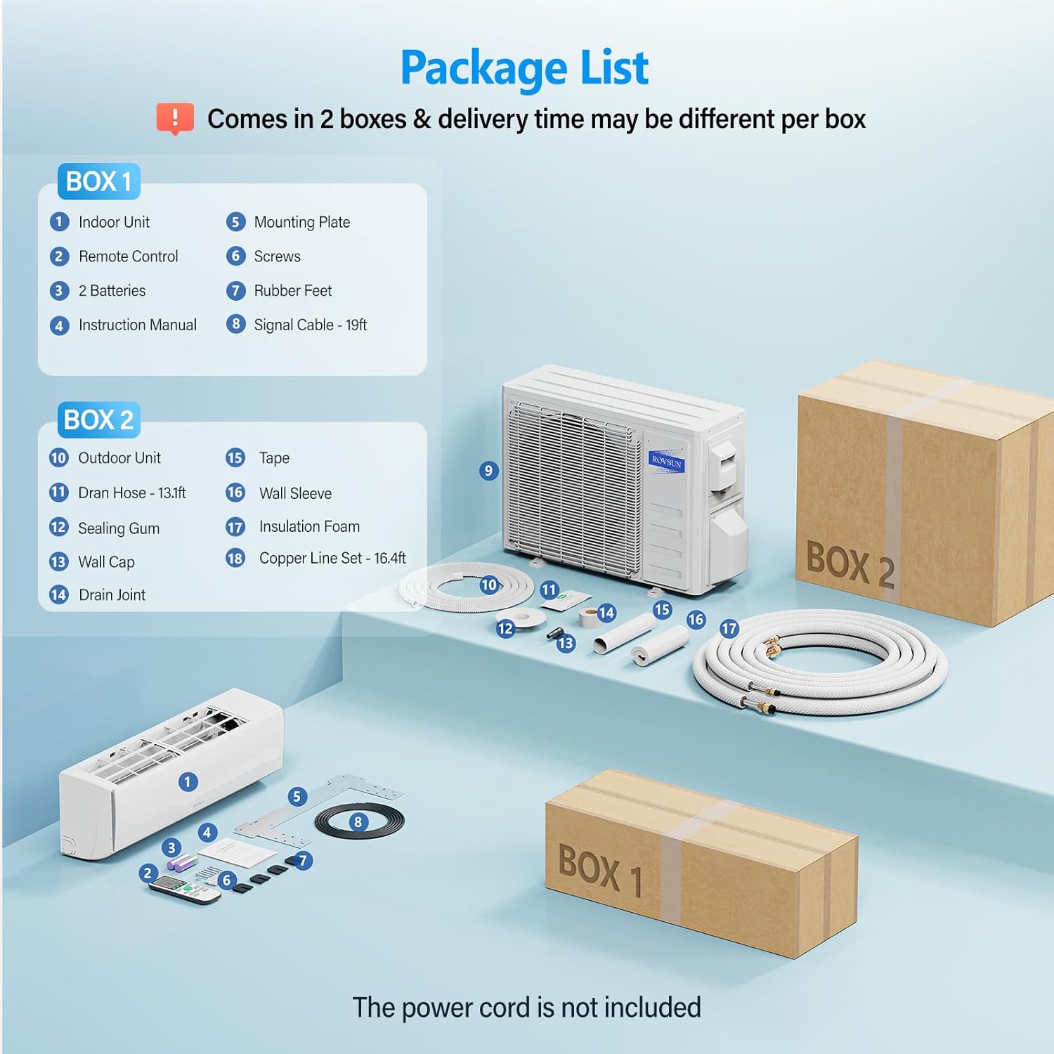 ROVSUN 11500 BTU Wifi Mini Split AC Heater