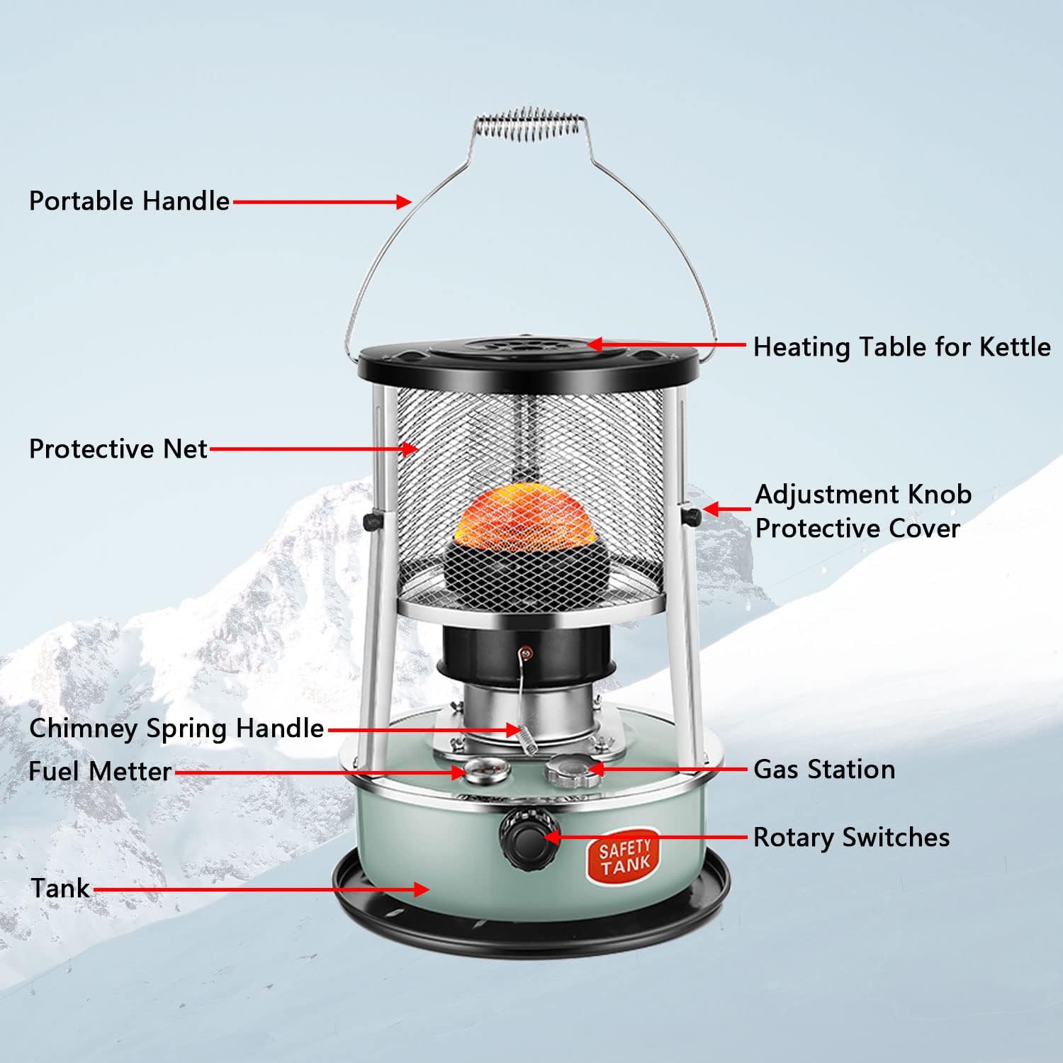 Portable Kerosene Heater for Indoor and Outdoor Use