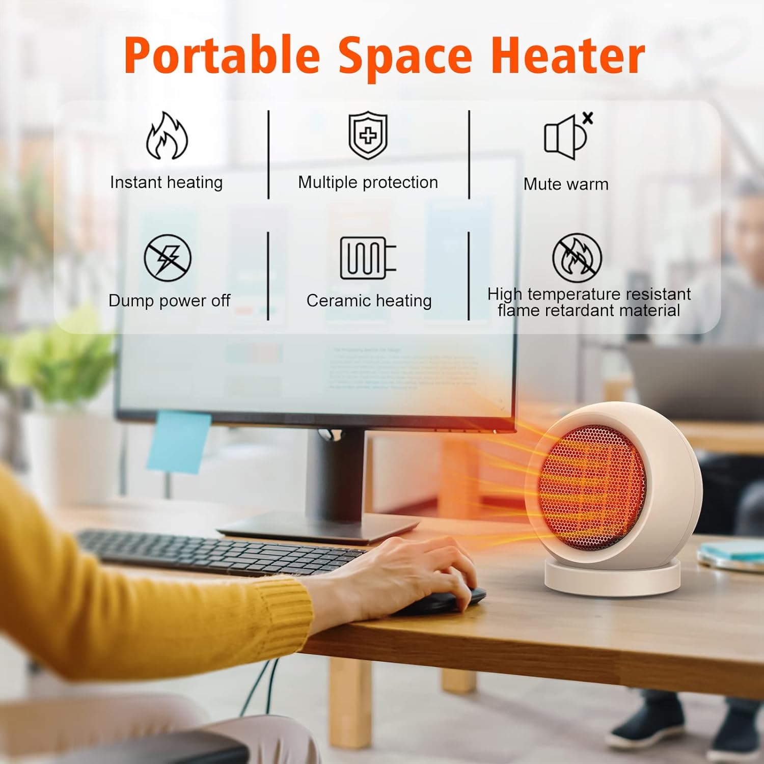 Coolfor Space Heater with PTC Ceramic Heating