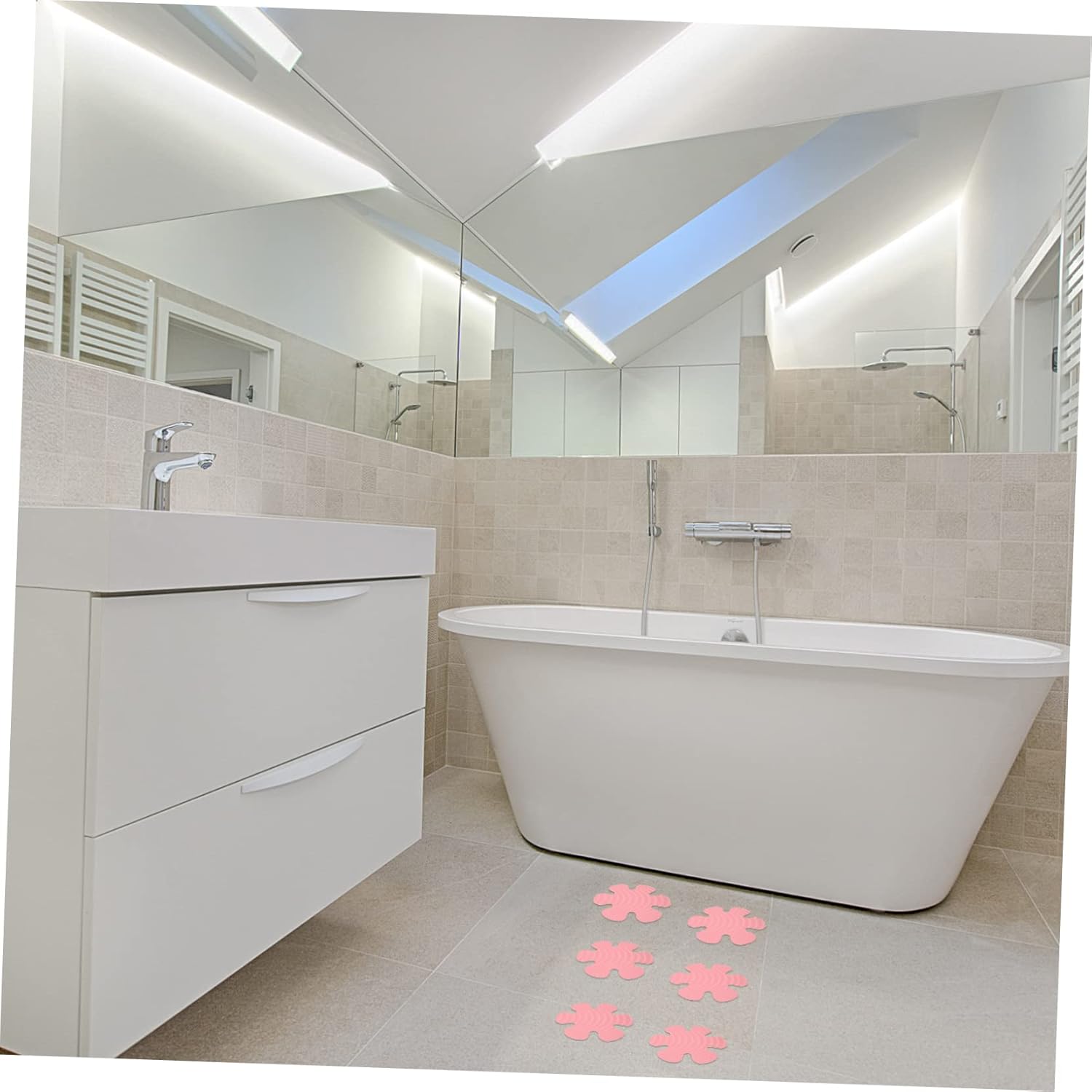 SOLUSTRE Non-Slip Bath Stickers 1 Pack for Safety