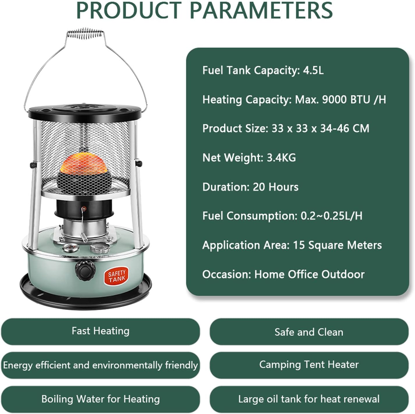 Portable Kerosene Heater for Indoor and Outdoor Use