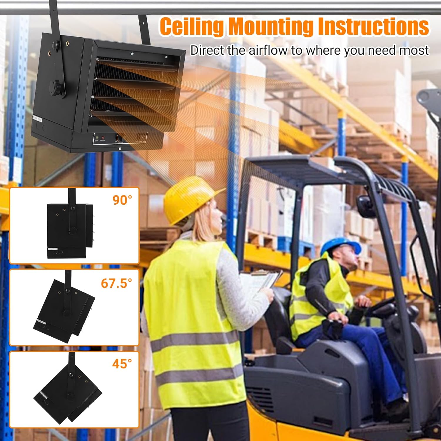 GarveeTech 5000W Ceiling Mount Garage Heater