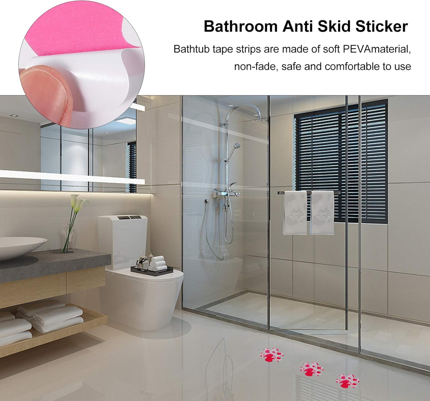 Cabilock 10pcs Non-Slip Safety Stickers for Bathrooms and Pools