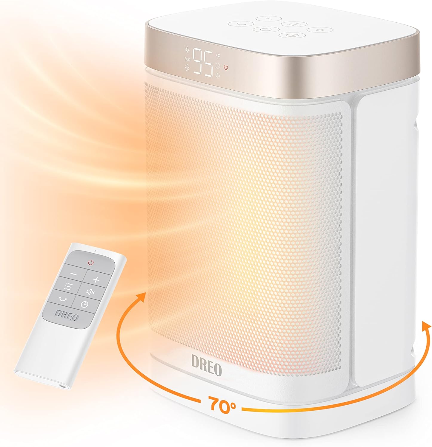Dreo Atom One Space Heater with Remote 1500W PTC Ceramic
