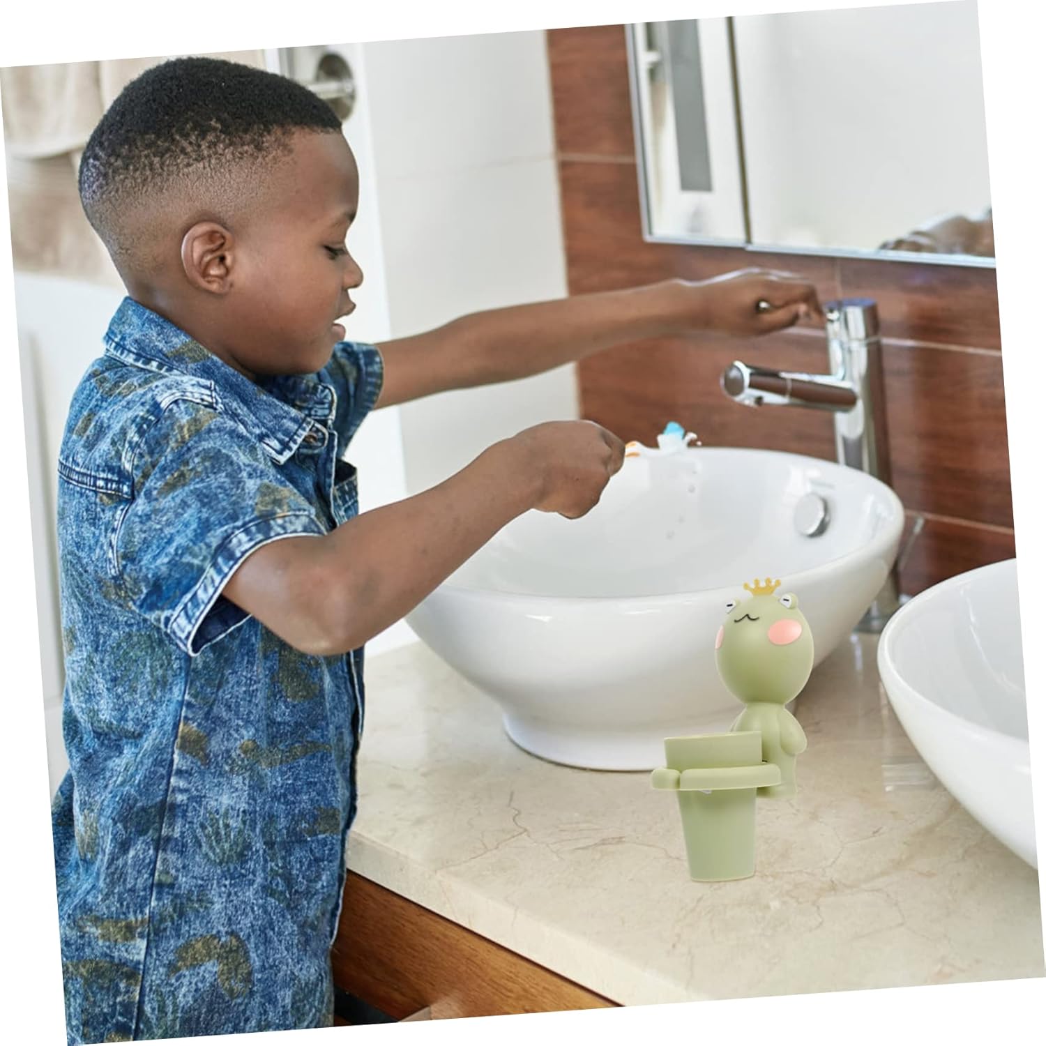 KONTONTY Cartoon Toothbrush Cup Holder