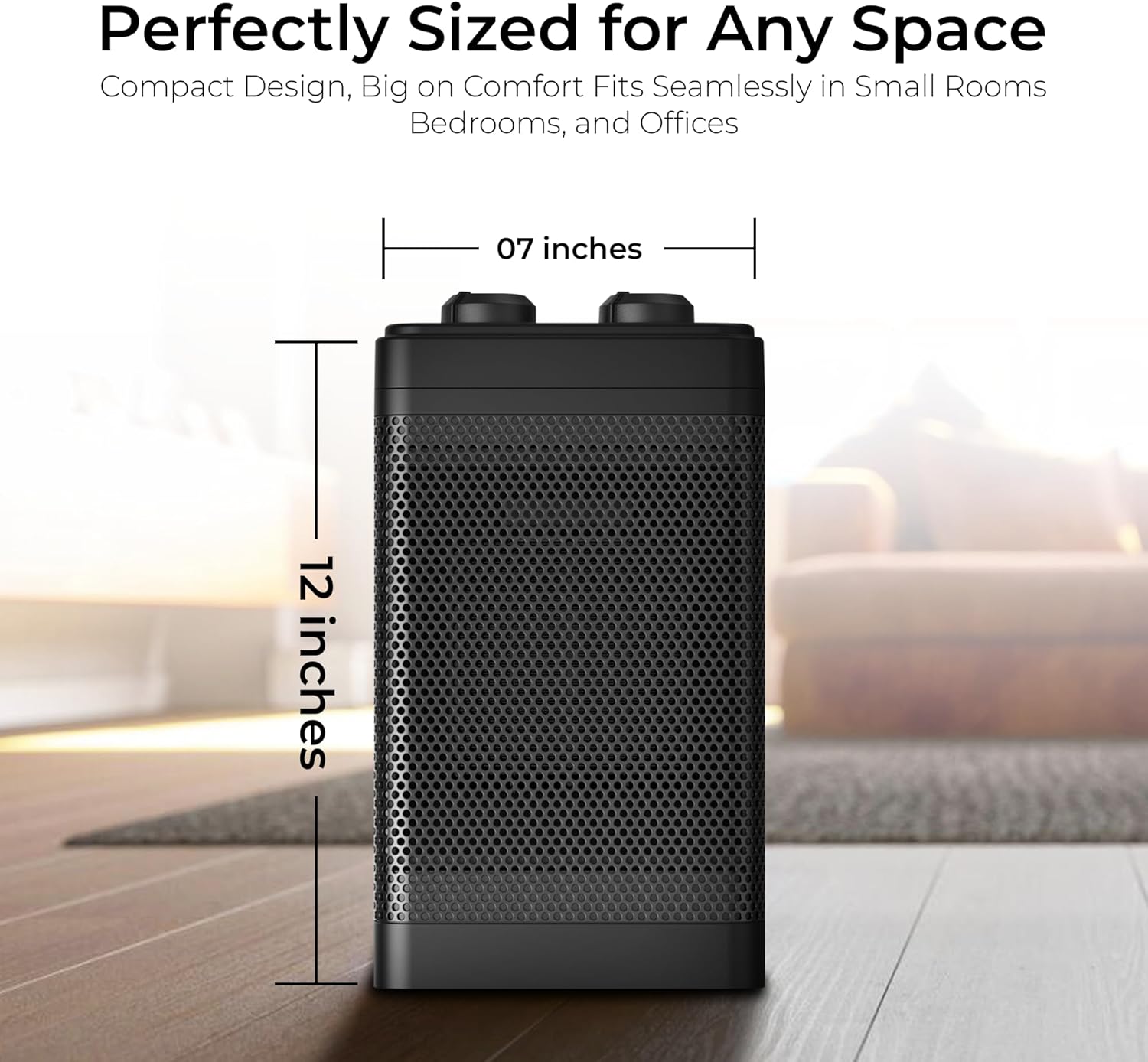 ZENTREN Bladeless Fan Heater with PTC Ceramic Technology